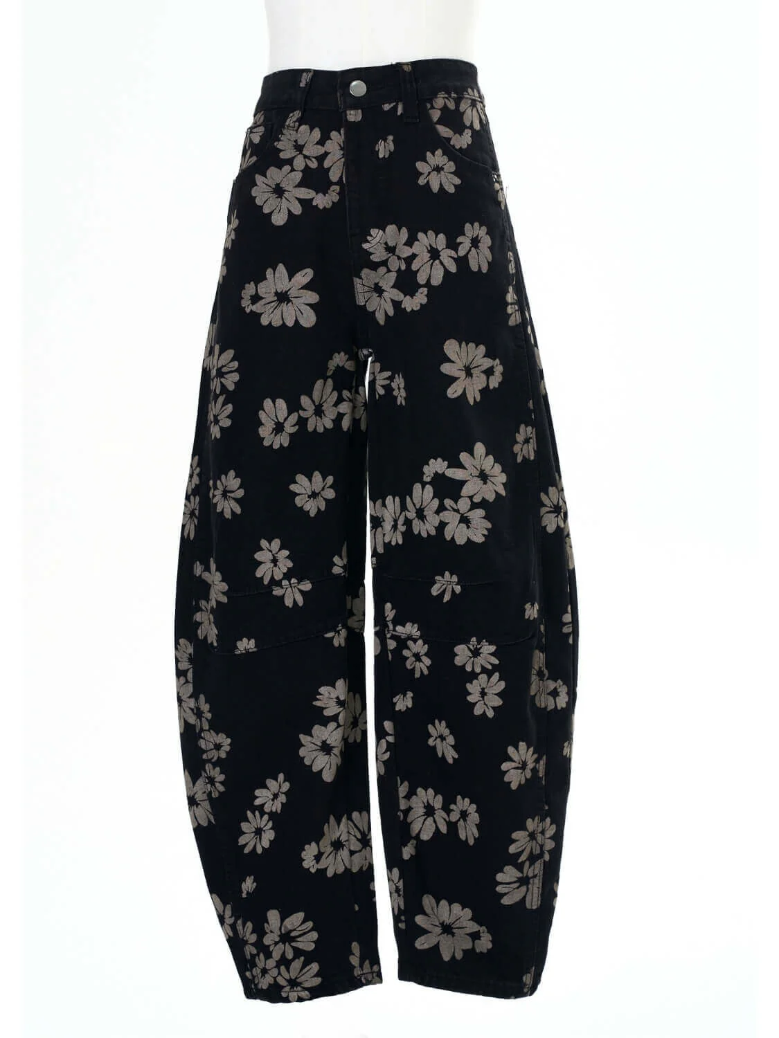 Classic Mid Waisted Barrel Jeans - black - Image 8