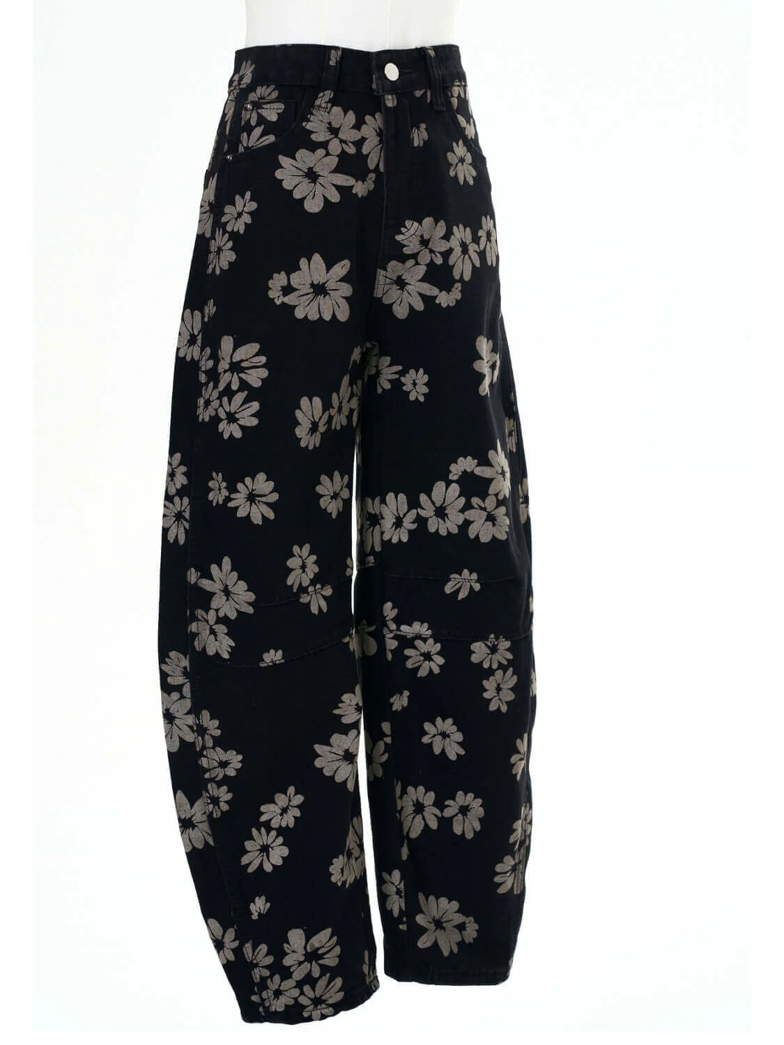 Classic Mid Waisted Barrel Jeans - black - Image 9