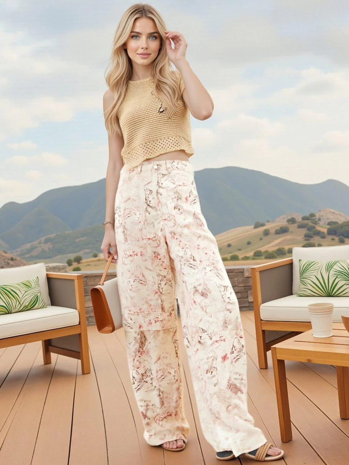 Classic Mid Waisted Barrel Jeans - Pink - Image 3
