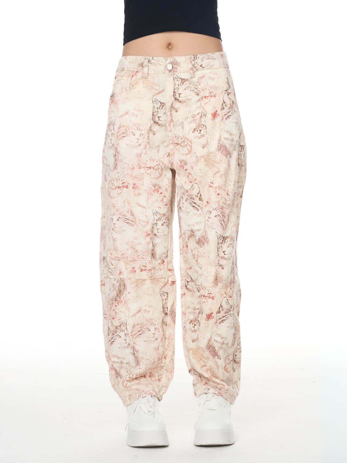 Classic Mid Waisted Barrel Jeans - Pink - Image 4