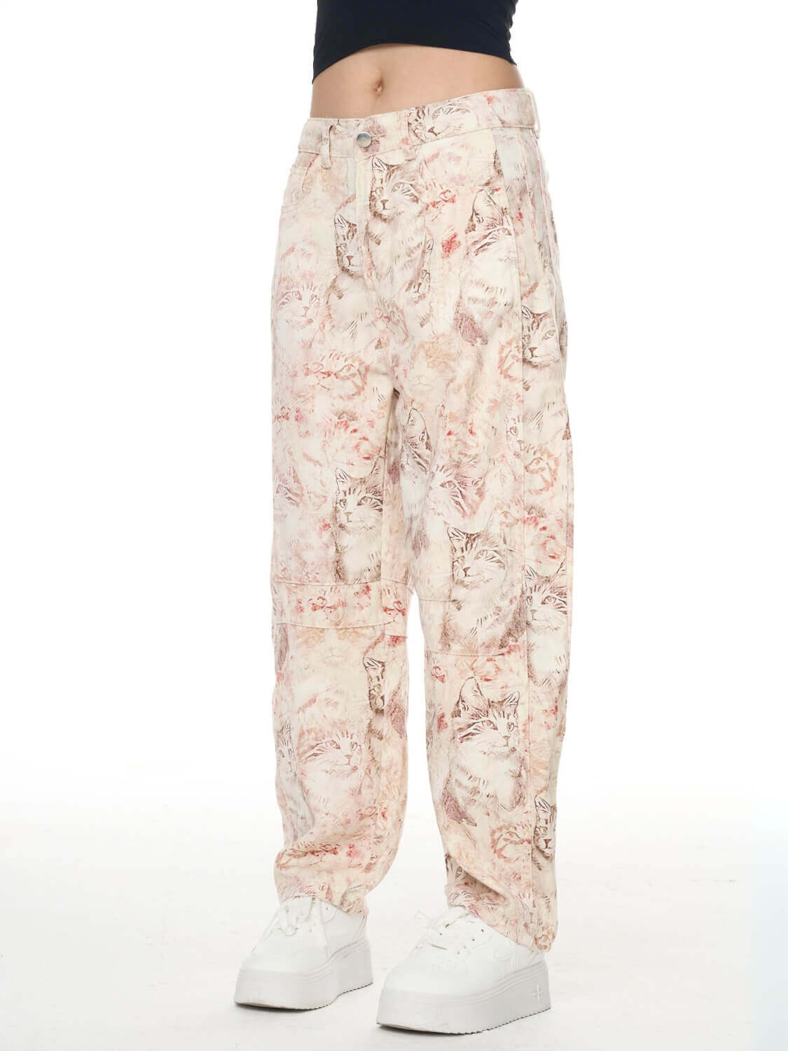 Classic Mid Waisted Barrel Jeans - Pink - Image 5