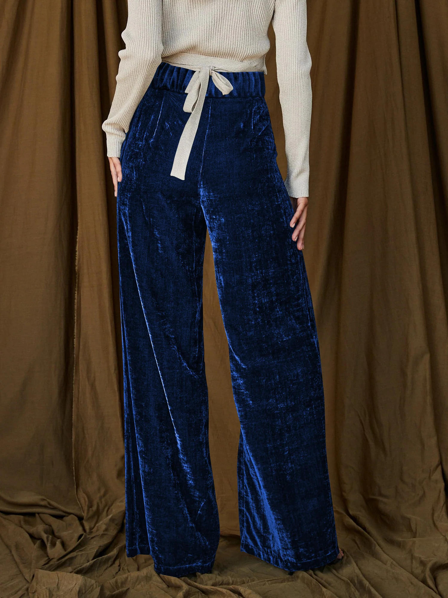 Claudia Velvet Pants - Sapphire - Image 5