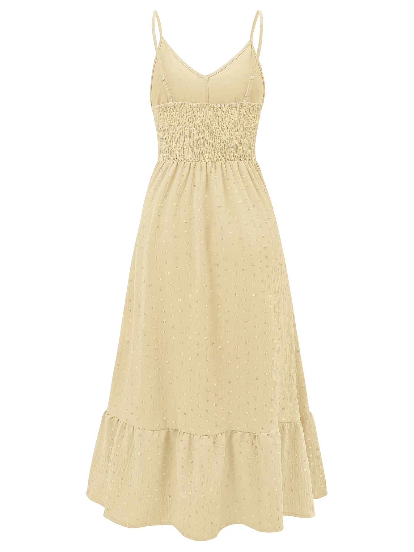 Clementina Crochet Waist Midi Dress - Apricot - Image 8