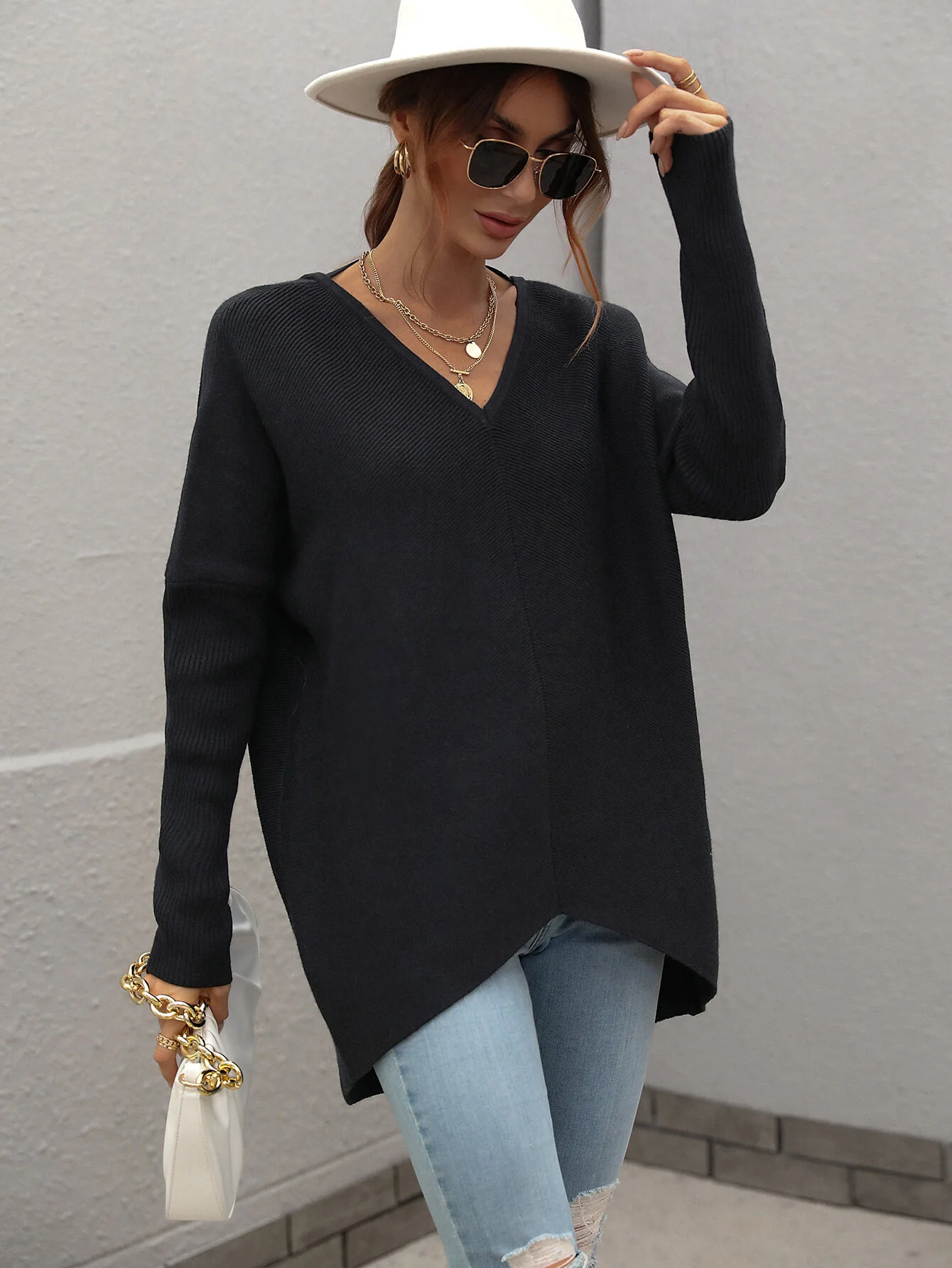 CLIA KNIT SWEATER - BLACK - Image 2