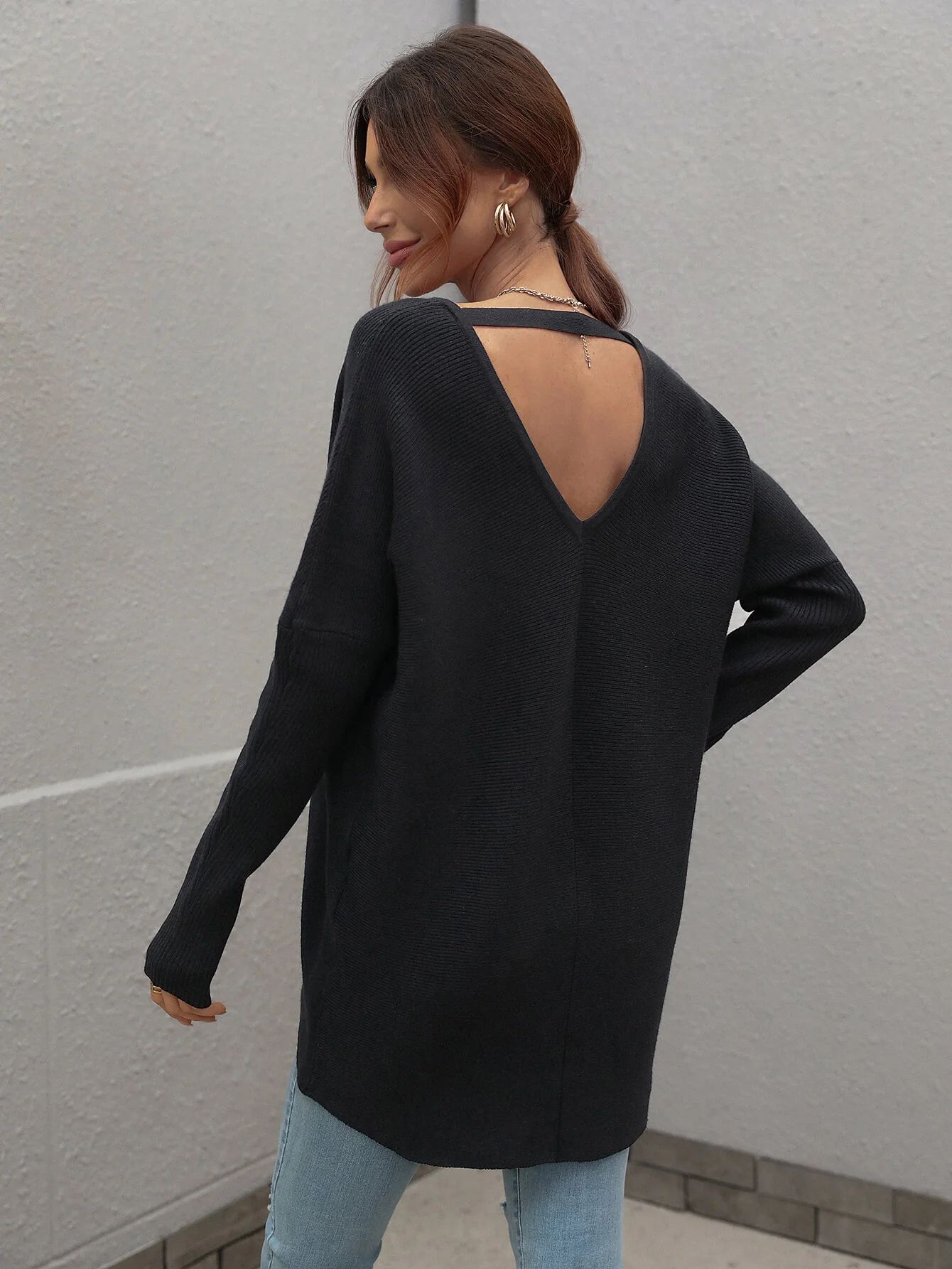 CLIA KNIT SWEATER - BLACK - Image 3
