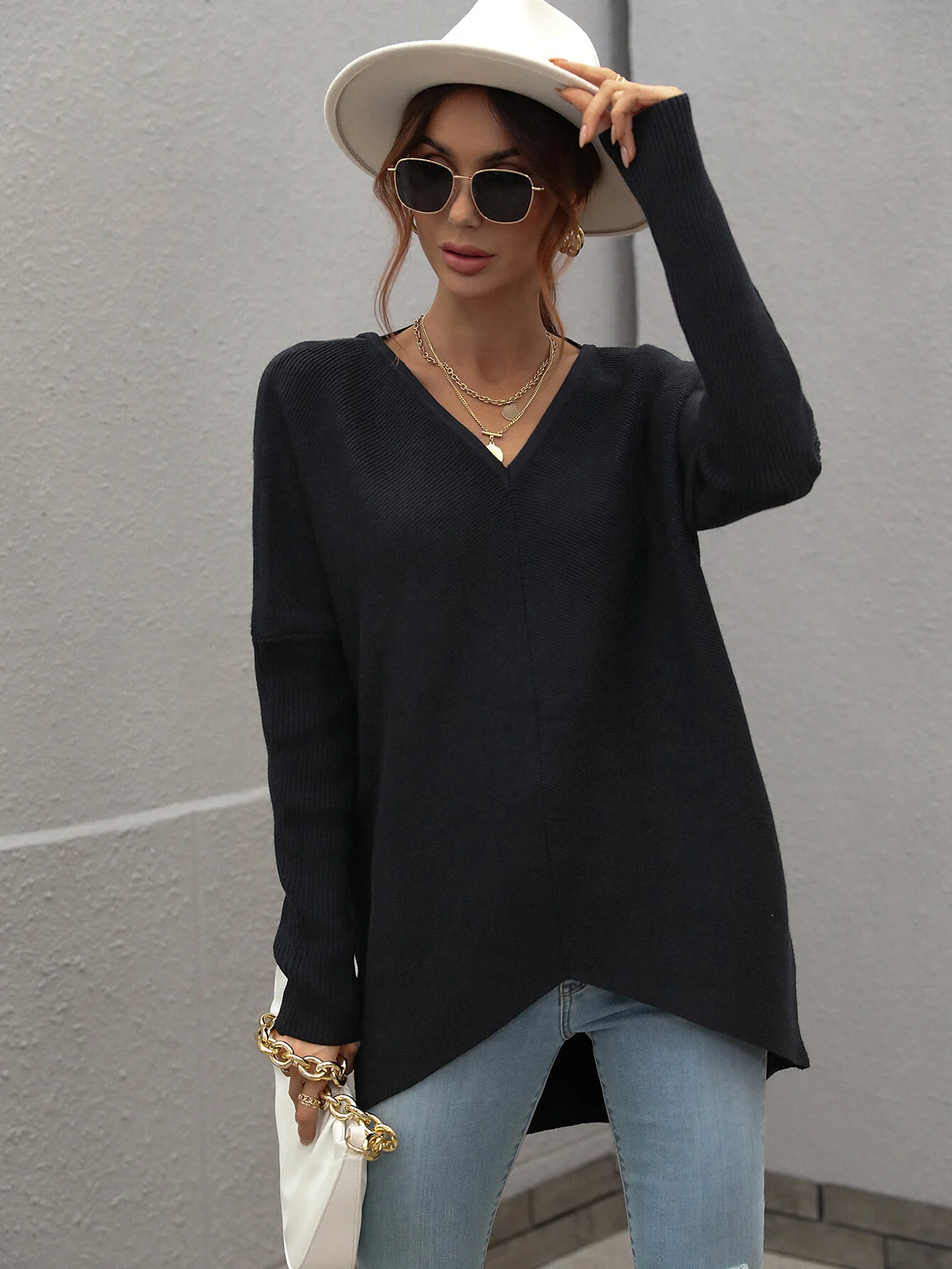 CLIA KNIT SWEATER - BLACK - Image 5