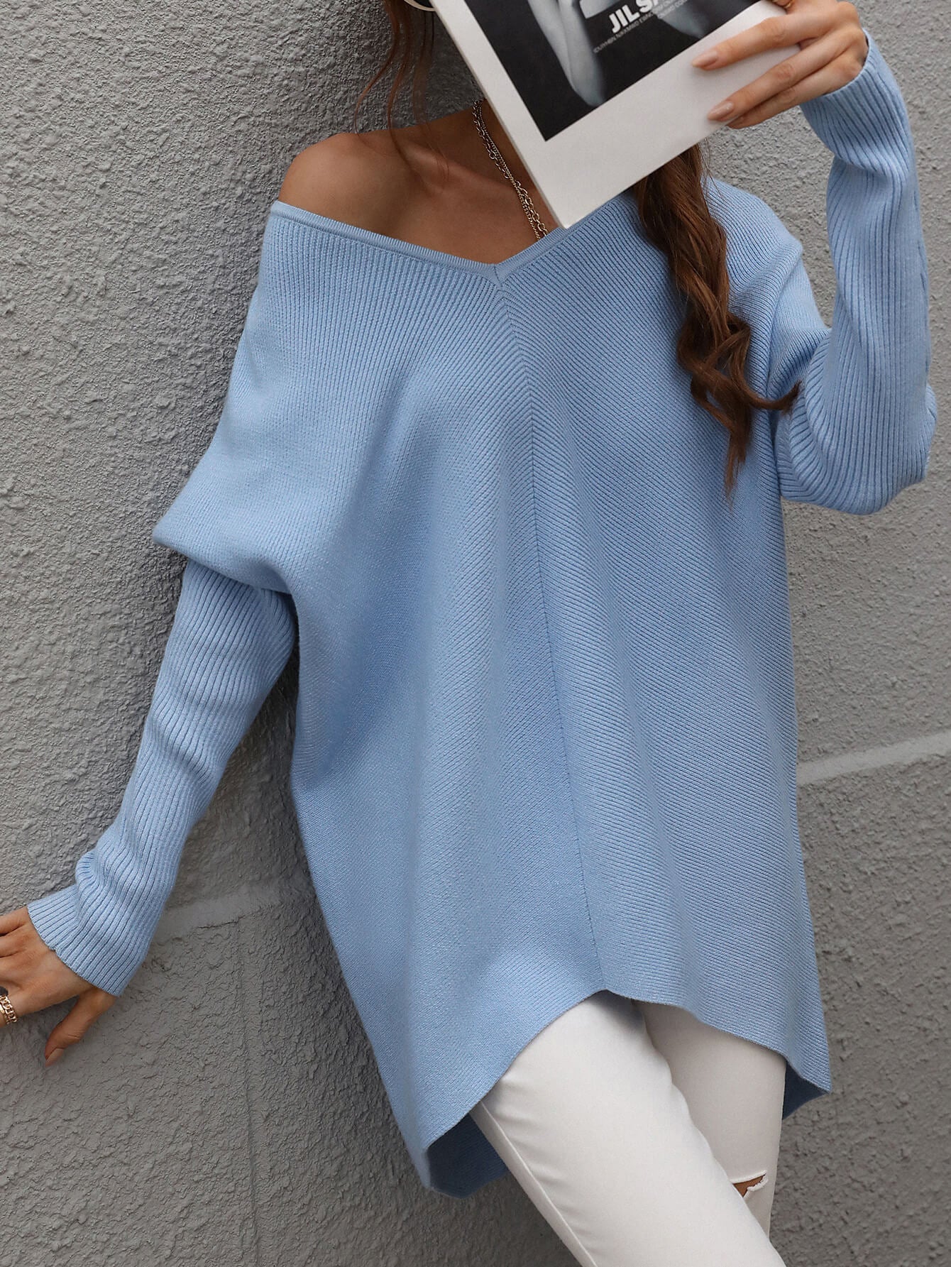 CLIA KNIT SWEATER - BLUE - Image 2