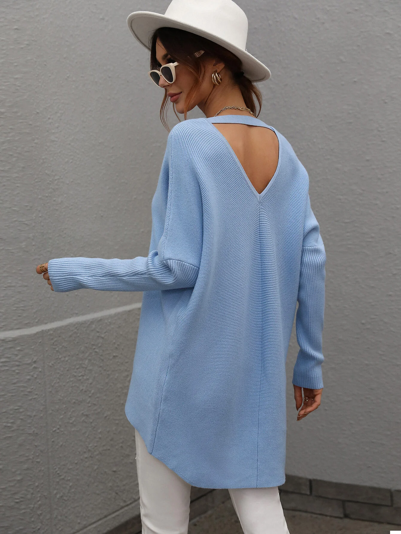 CLIA KNIT SWEATER - BLUE - Image 3