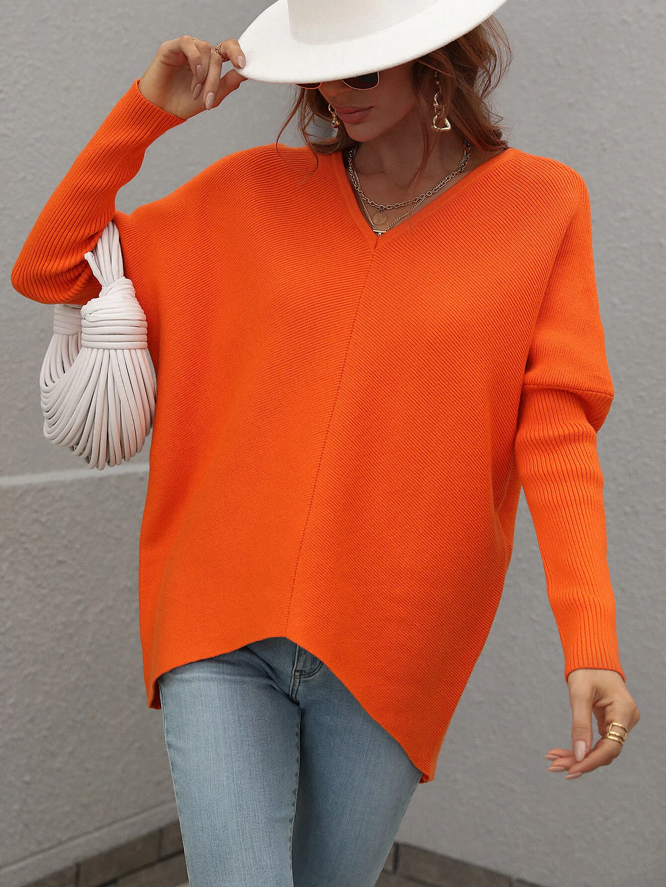 CLIA KNIT SWEATER - ORANGE - Image 2