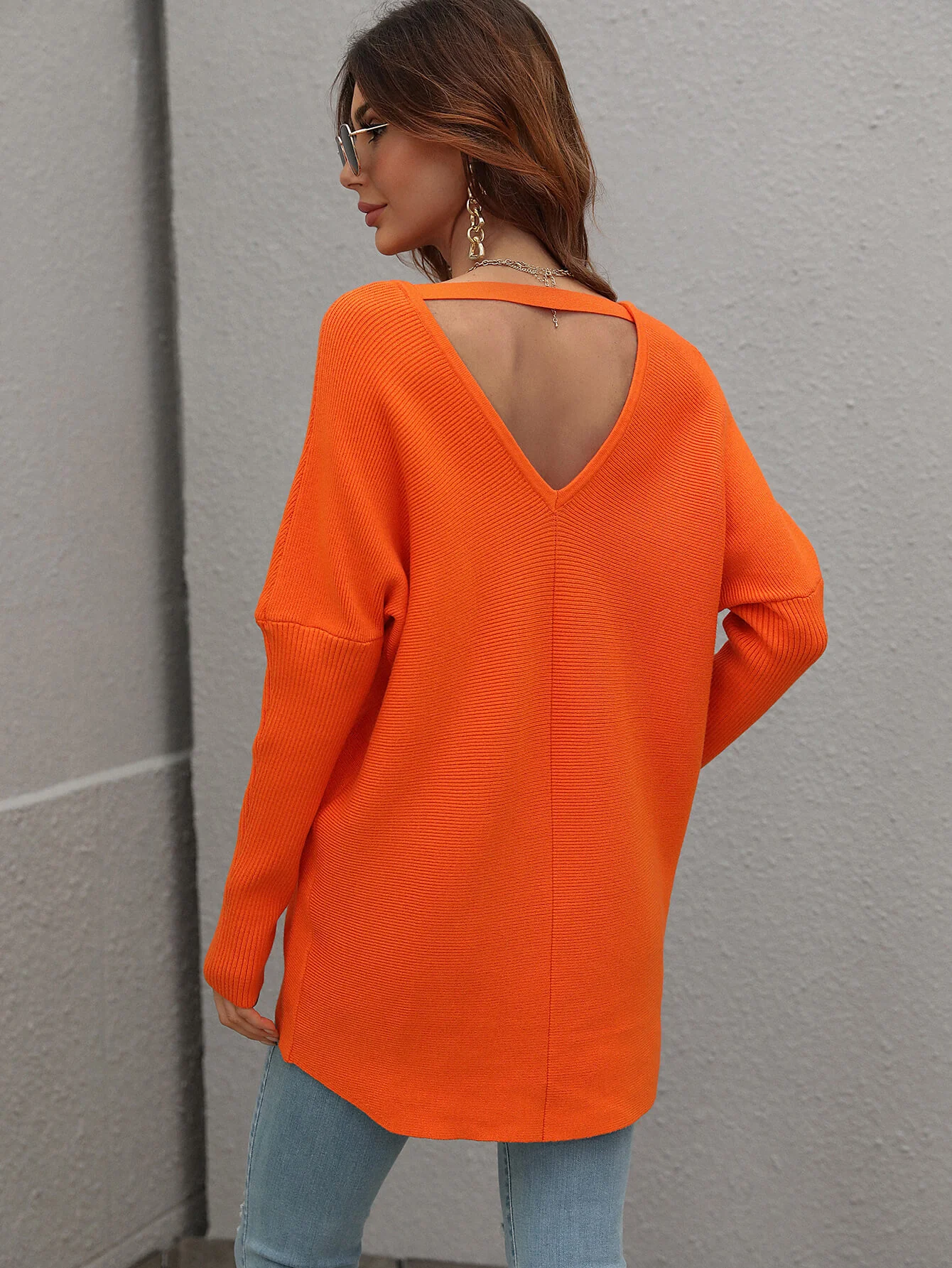 CLIA KNIT SWEATER - ORANGE - Image 3