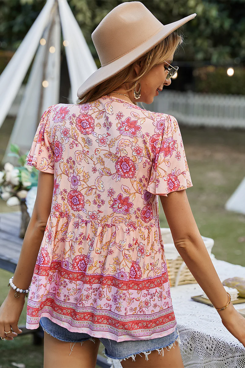 JEN BOHO TOP - PINK - Image 6