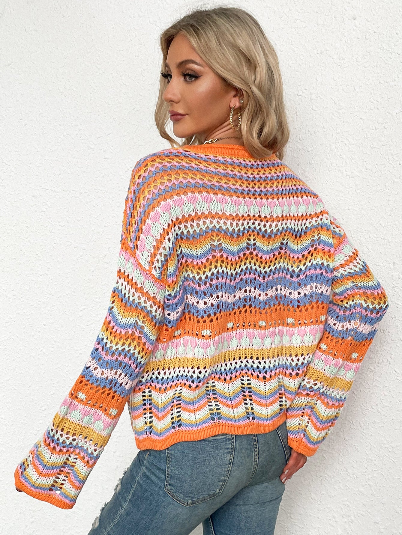 Smaibulun Doll | MARMO Zig Zag Crochet Knit Top - Orange - Image 7