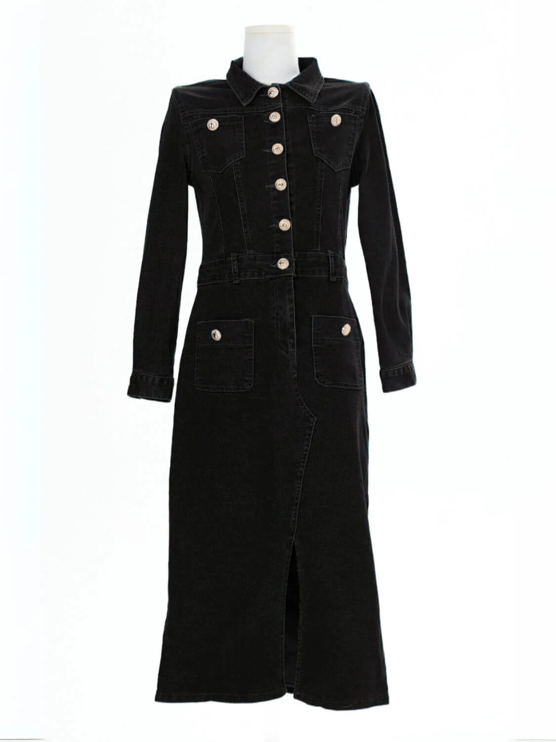 Country Roads Denim Midi Dress - black - Image 5