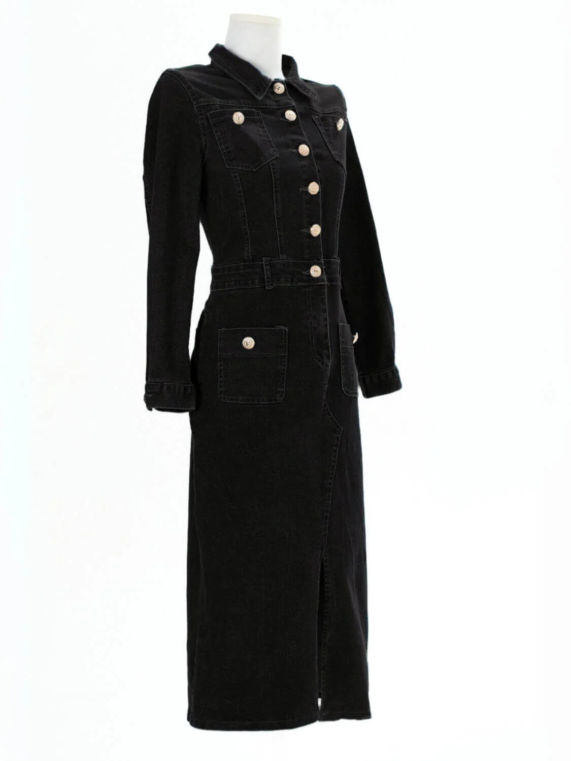 Country Roads Denim Midi Dress - black - Image 6