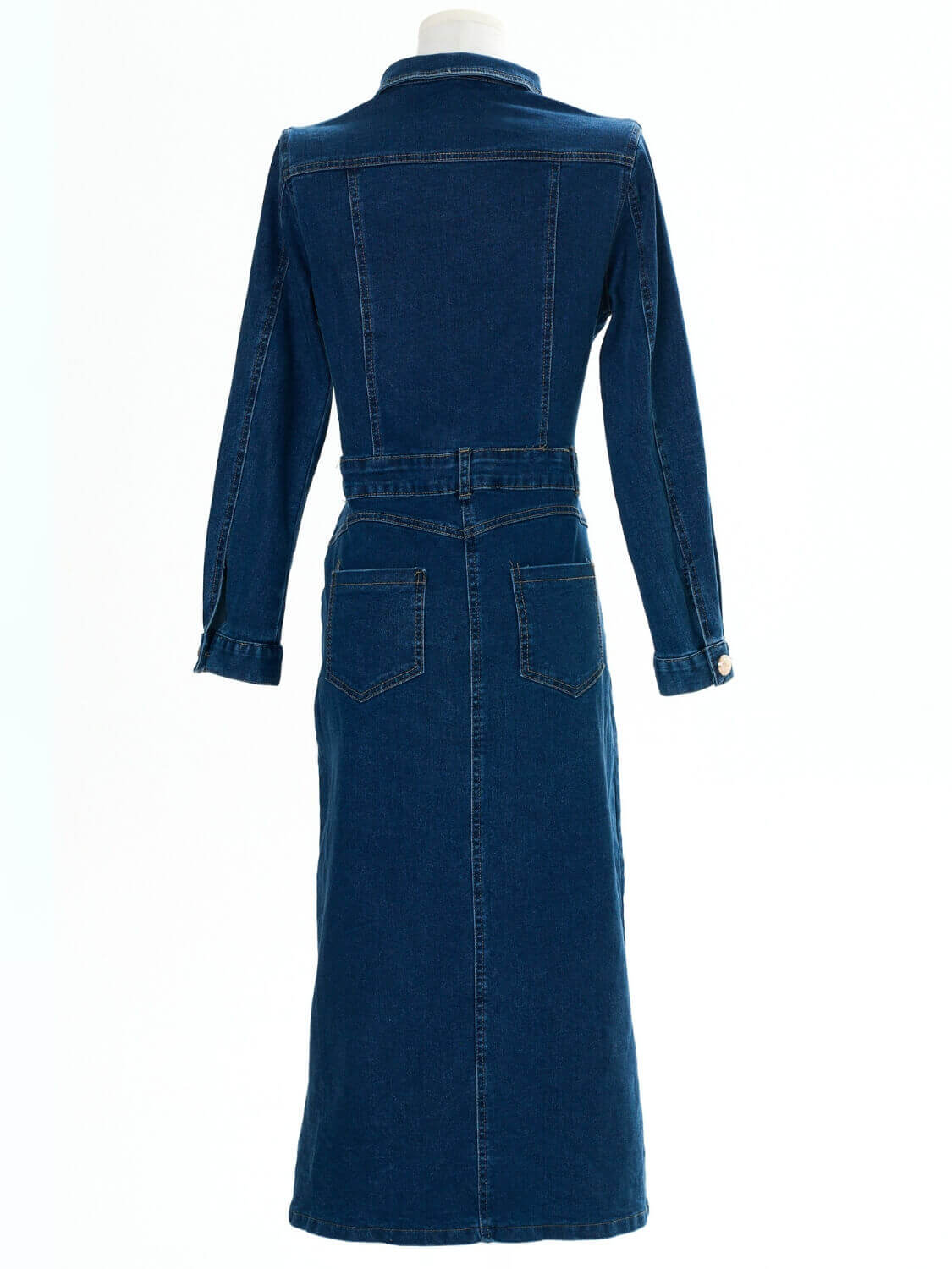 Country Roads Denim Midi Dress - blue - Image 6