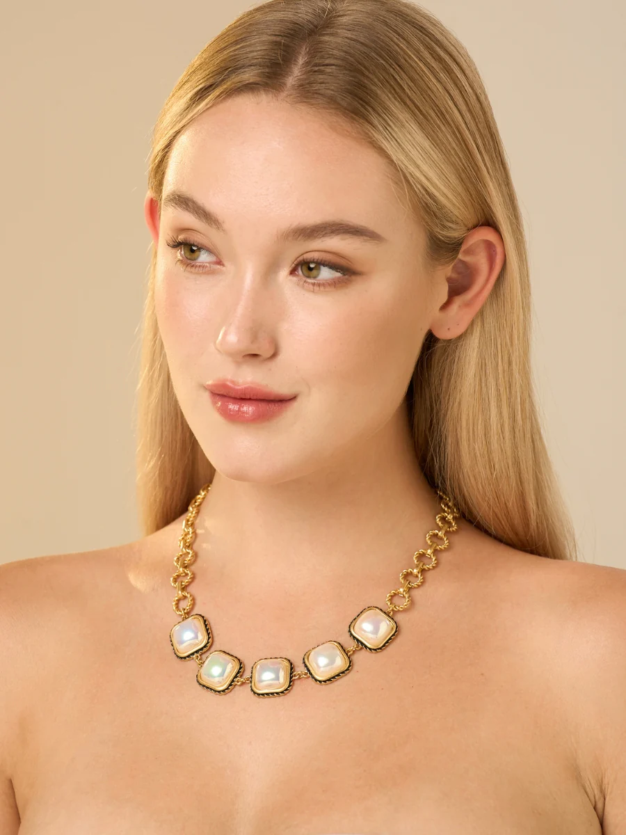 Cristina Chain Pearl Pendant Necklace - Image 5