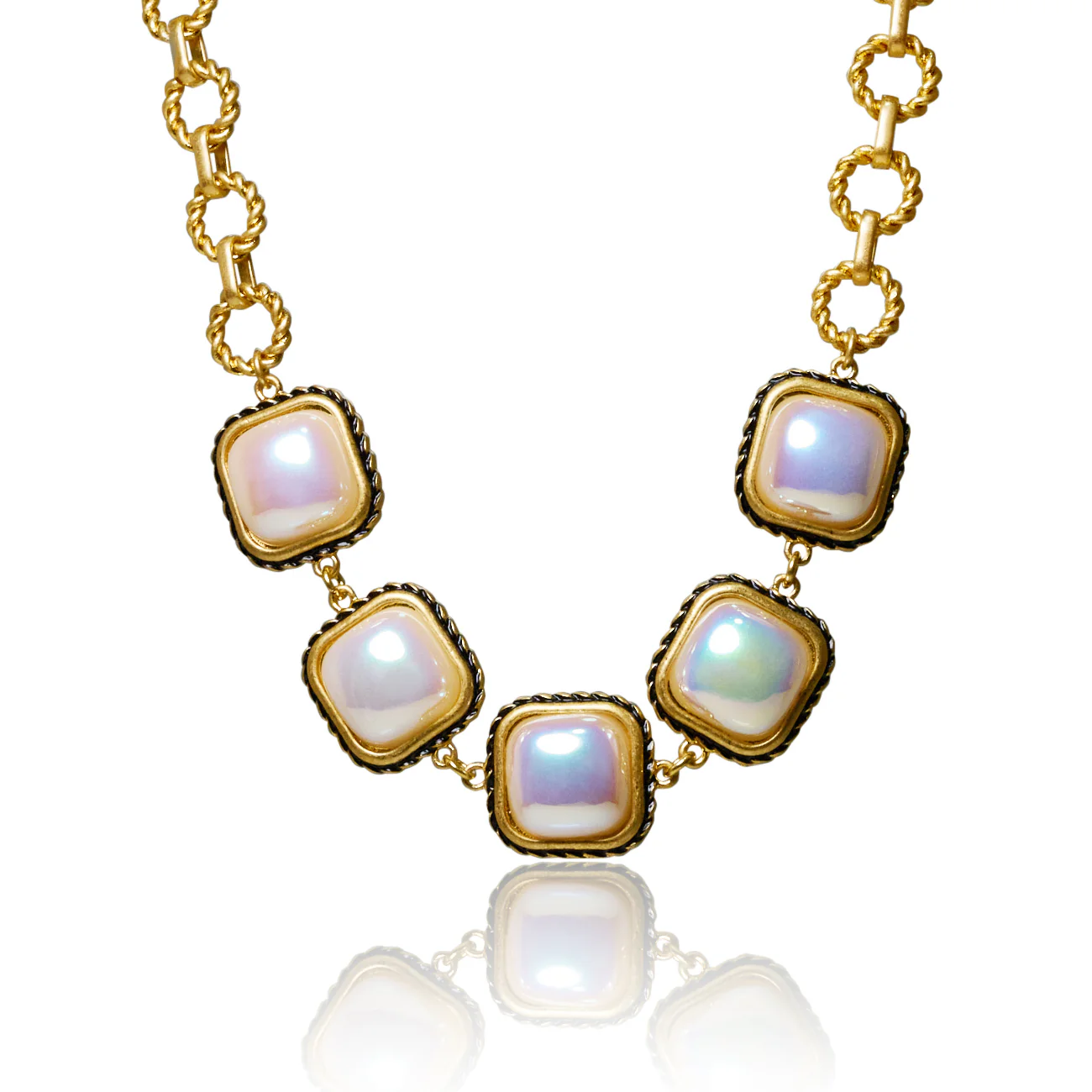 Cristina Chain Pearl Pendant Necklace - Image 9