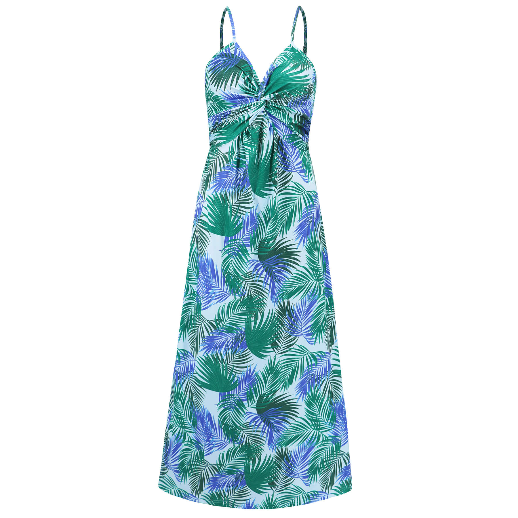 Cynthia Floral V-Neck Boho Maxi Dress - Blue - Image 4