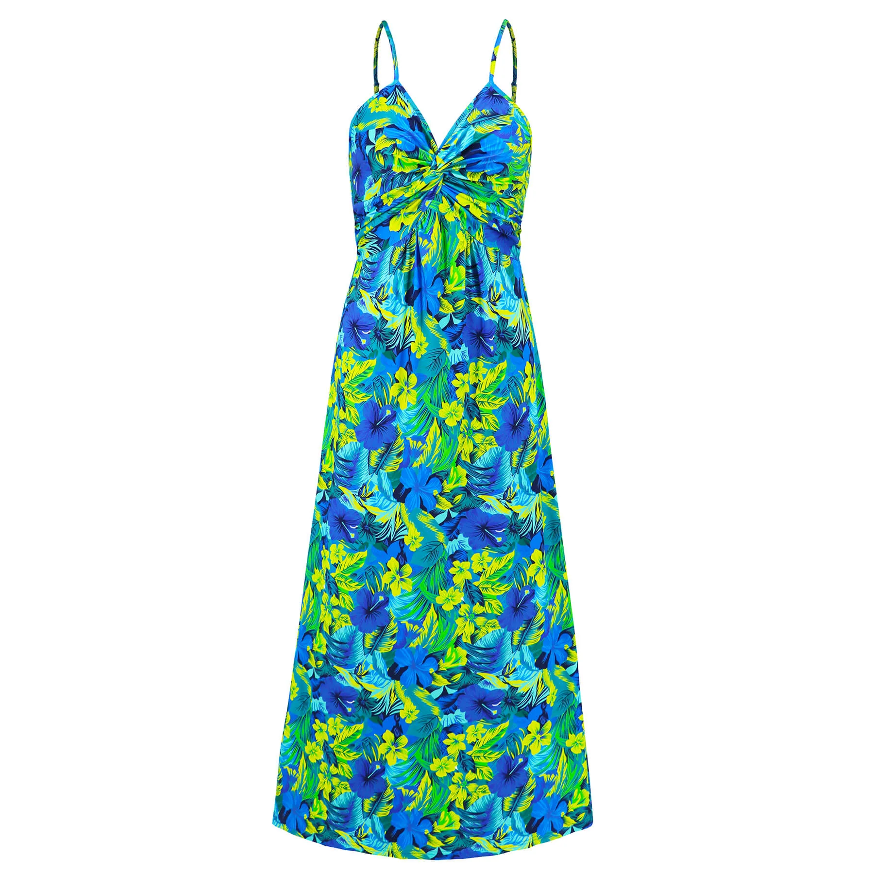 Cynthia Floral V-Neck Boho Maxi Dress - Green - Image 5