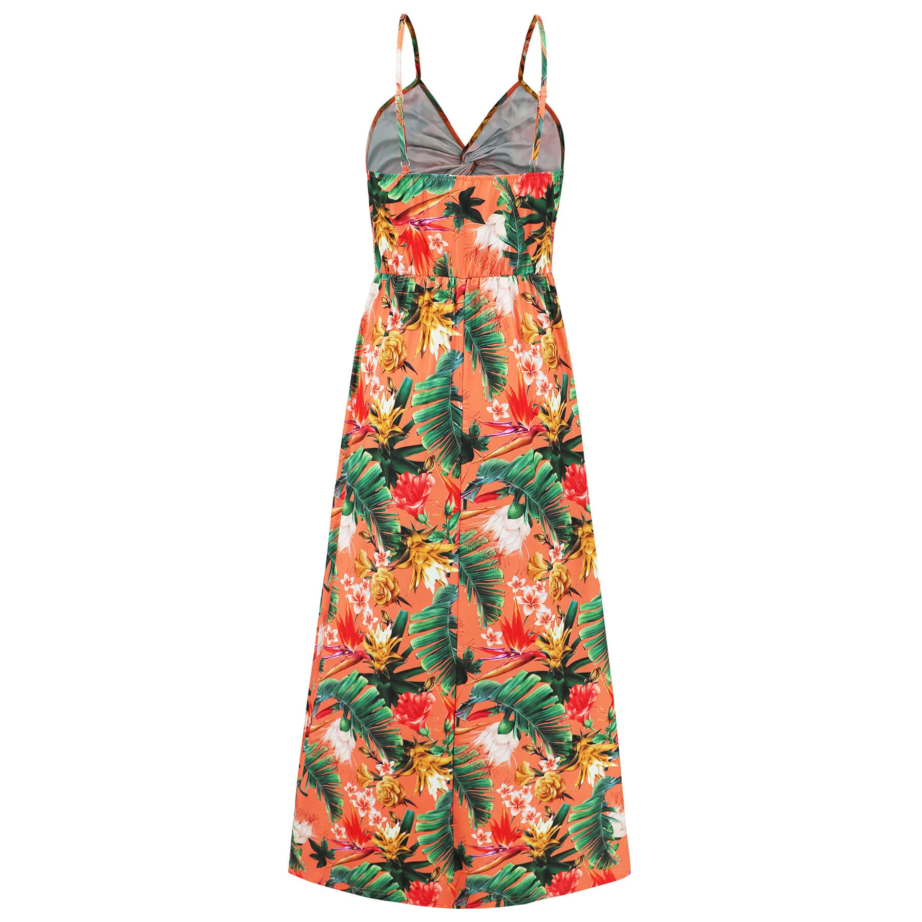 Cynthia Floral V-Neck Boho Maxi Dress - Orange - Image 6