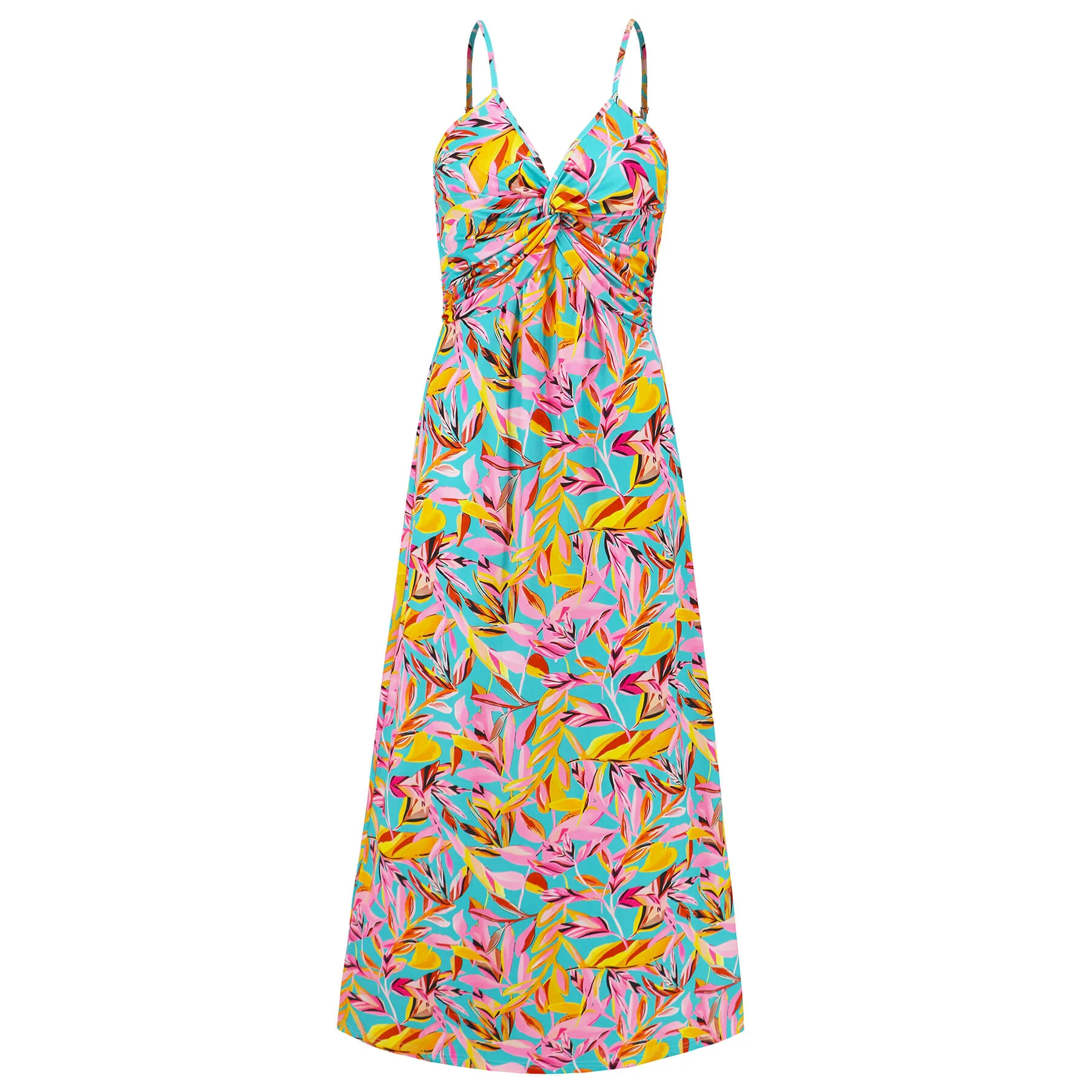 Cynthia Floral V-Neck Boho Maxi Dress - Pink - Image 5