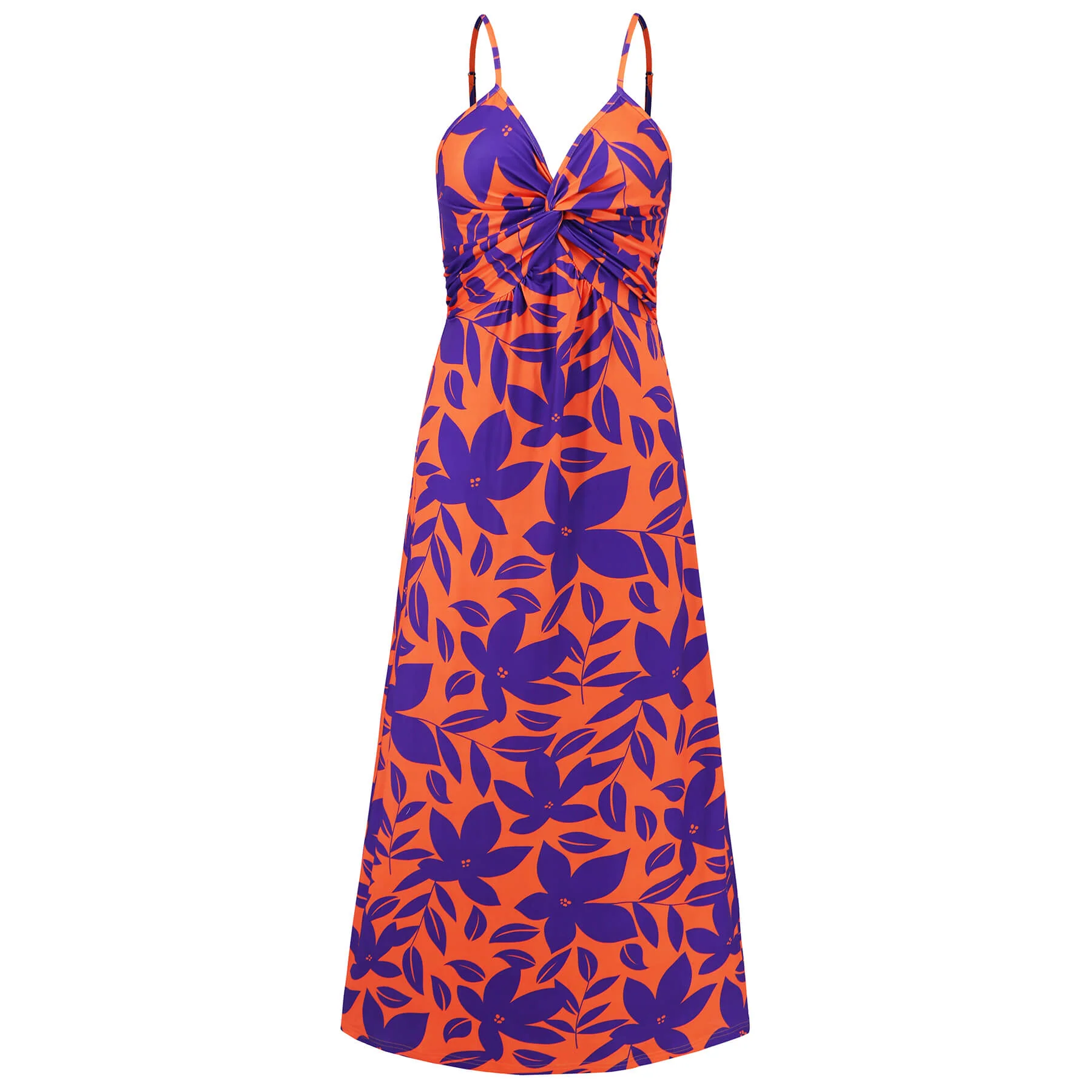Cynthia Floral V-Neck Boho Maxi Dress - Purple - Image 4