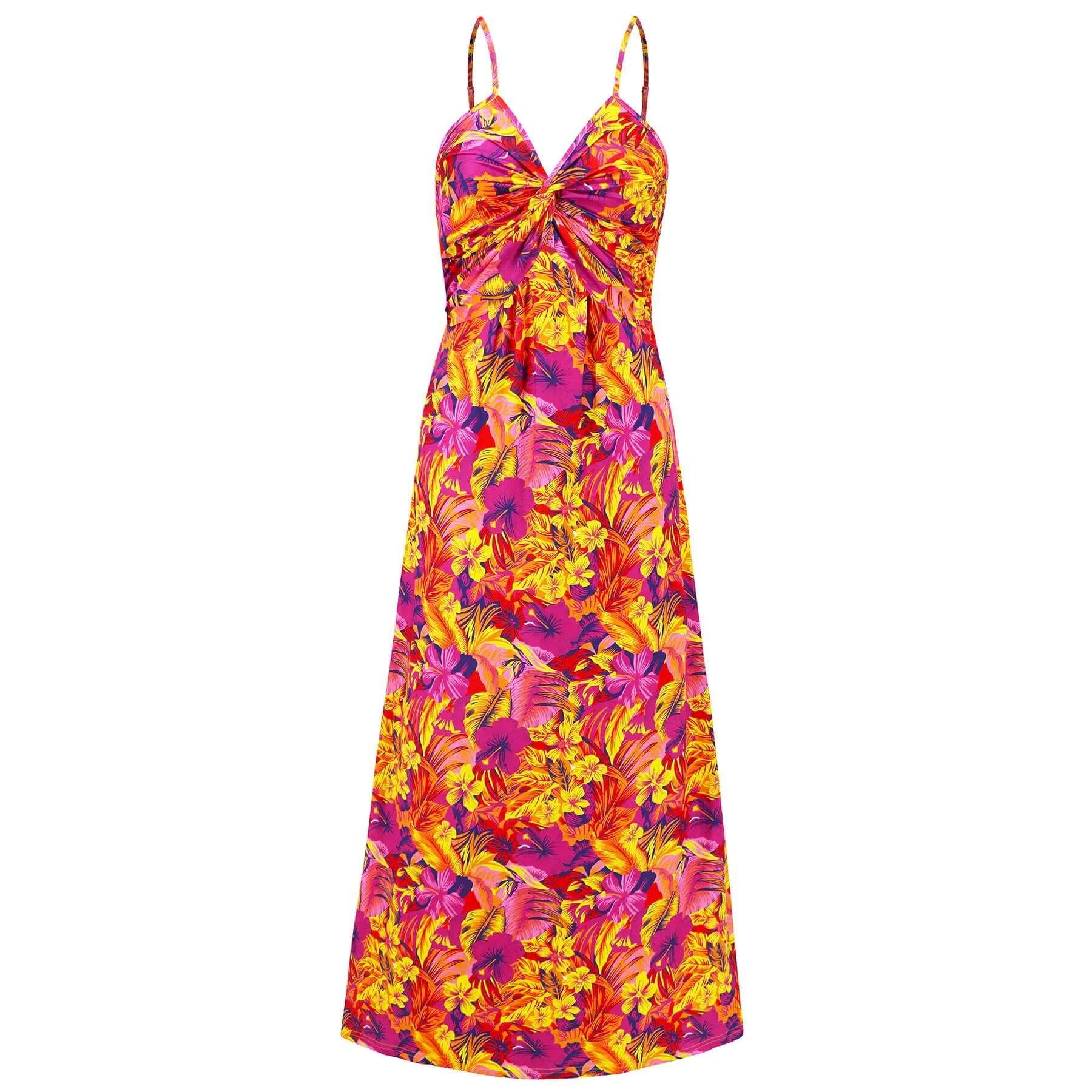 Cynthia Floral V-Neck Boho Maxi Dress - Rose - Image 4