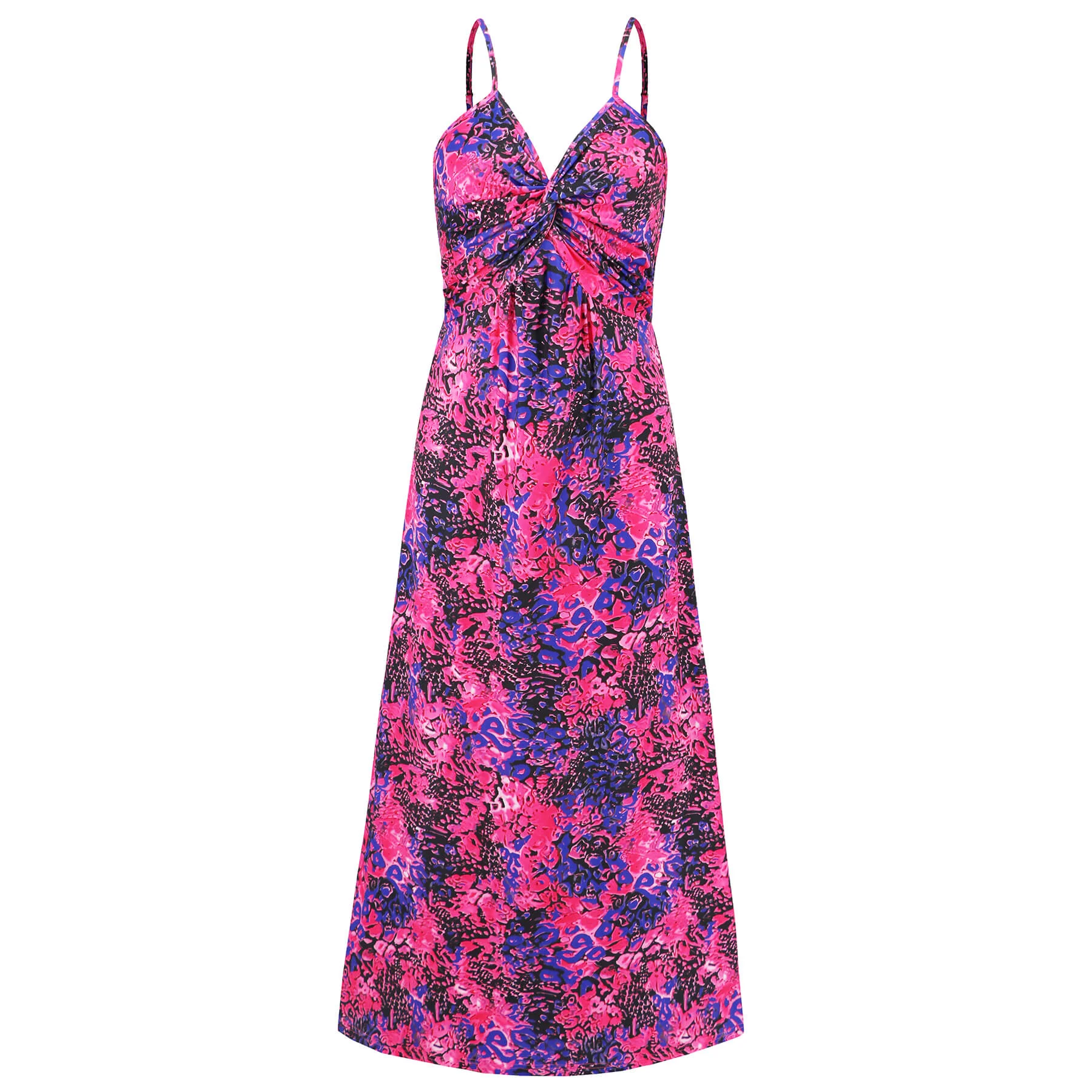 Cynthia Floral V-Neck Boho Maxi Dress - Violet - Image 5