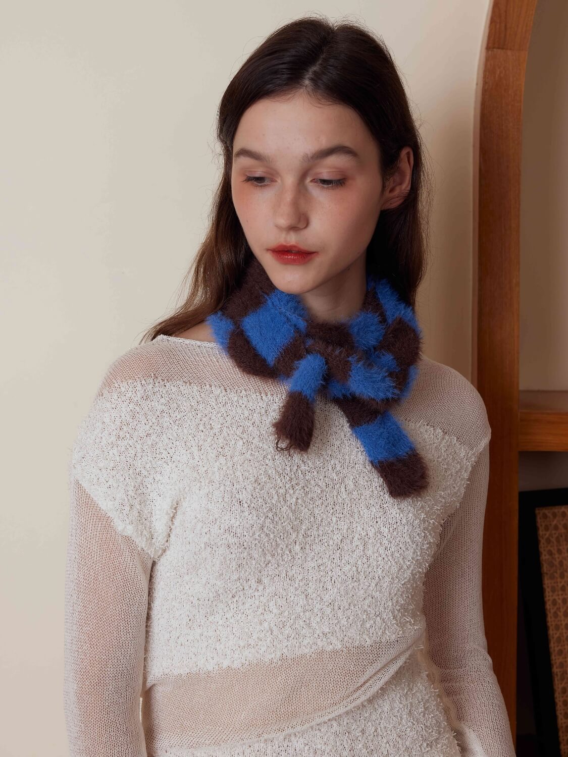 Dachshund Color Block Scarf - blue - Image 2