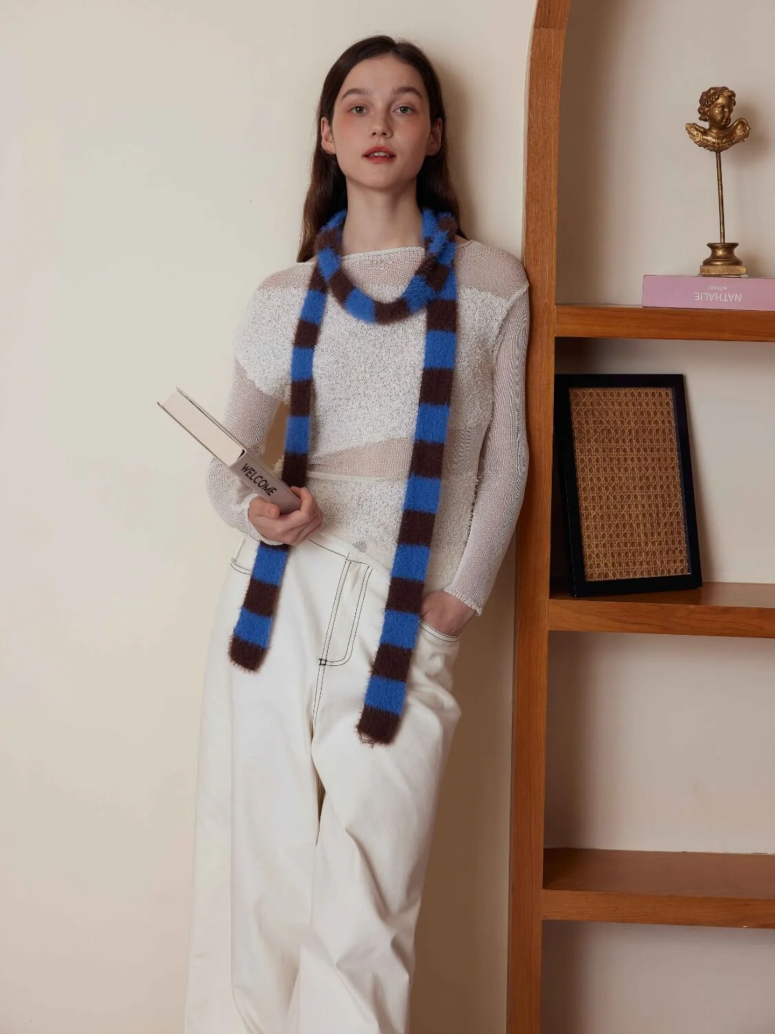 Dachshund Color Block Scarf - blue - Image 3