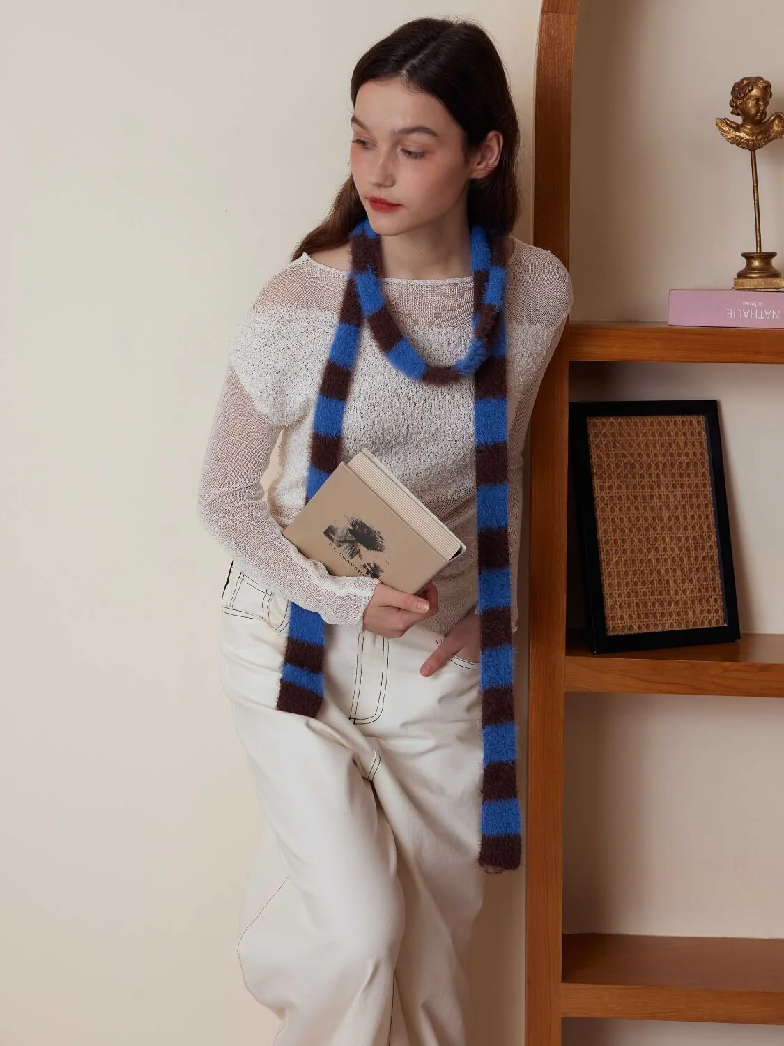 Dachshund Color Block Scarf - blue - Image 4