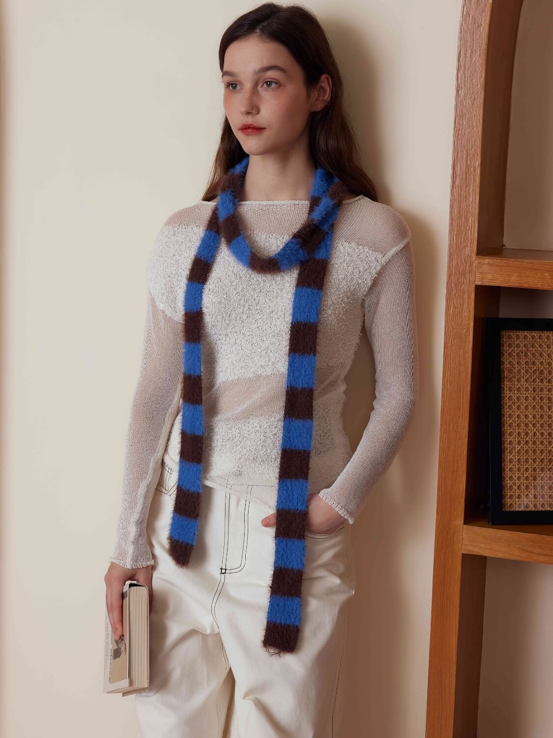 Dachshund Color Block Scarf - blue - Image 5
