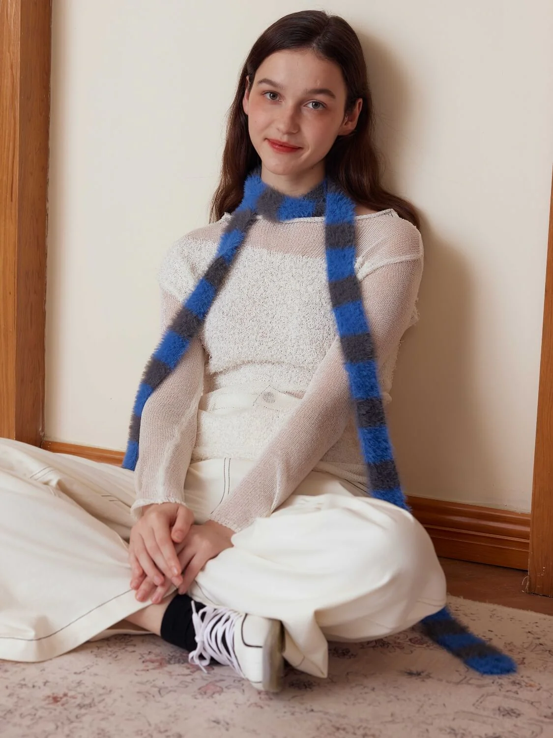 Dachshund Color Block Scarf - grey - Image 5