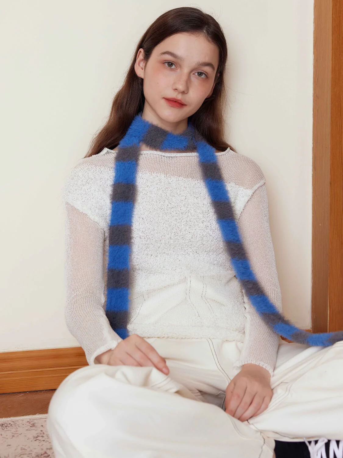 Dachshund Color Block Scarf - grey - Image 6