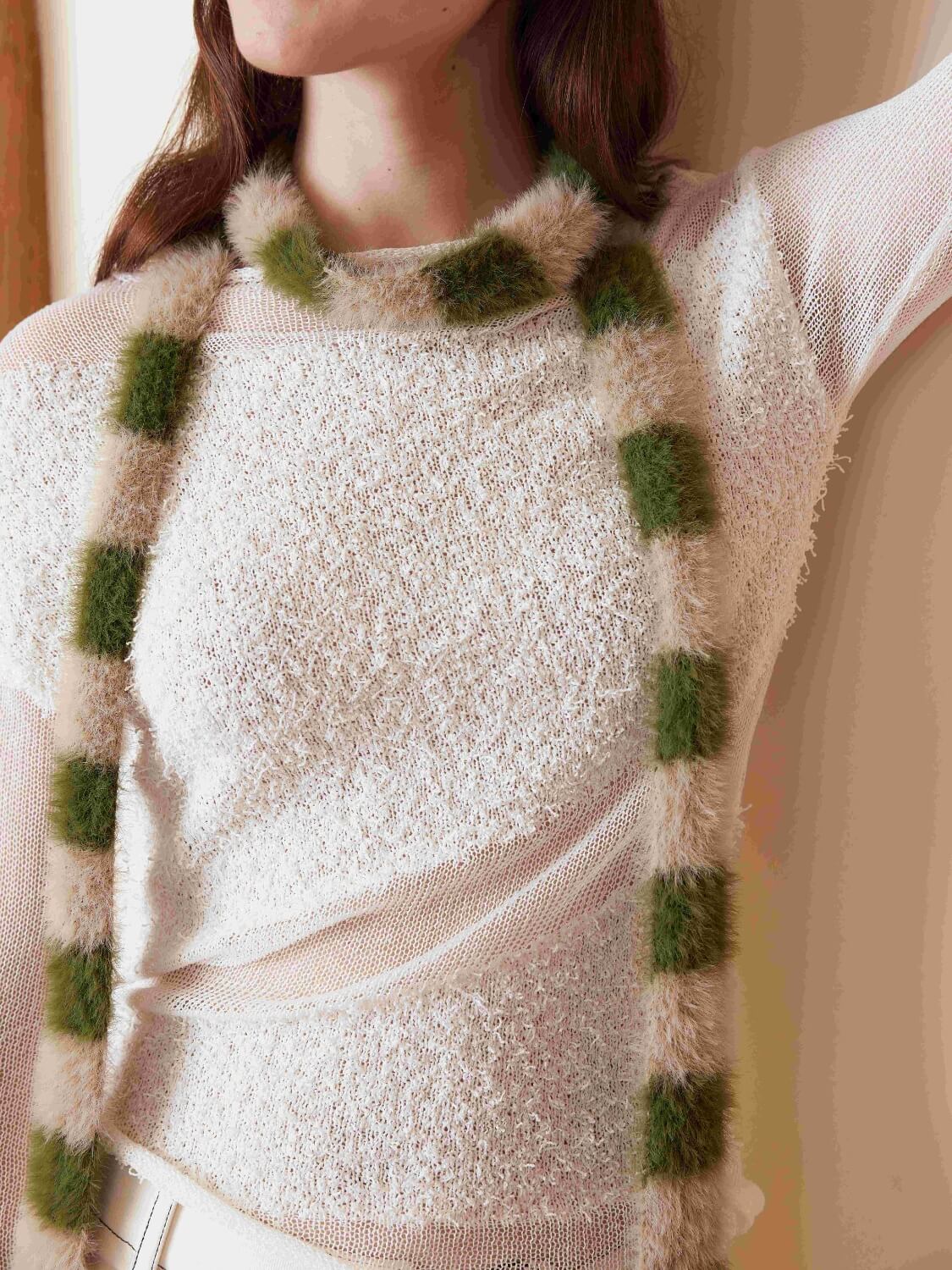 Dachshund Color Block Scarf - olive - Image 2