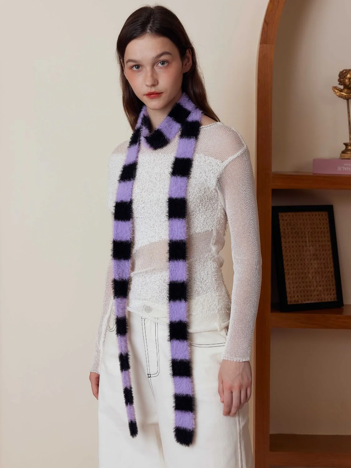 Dachshund Color Block Scarf - purple - Image 2