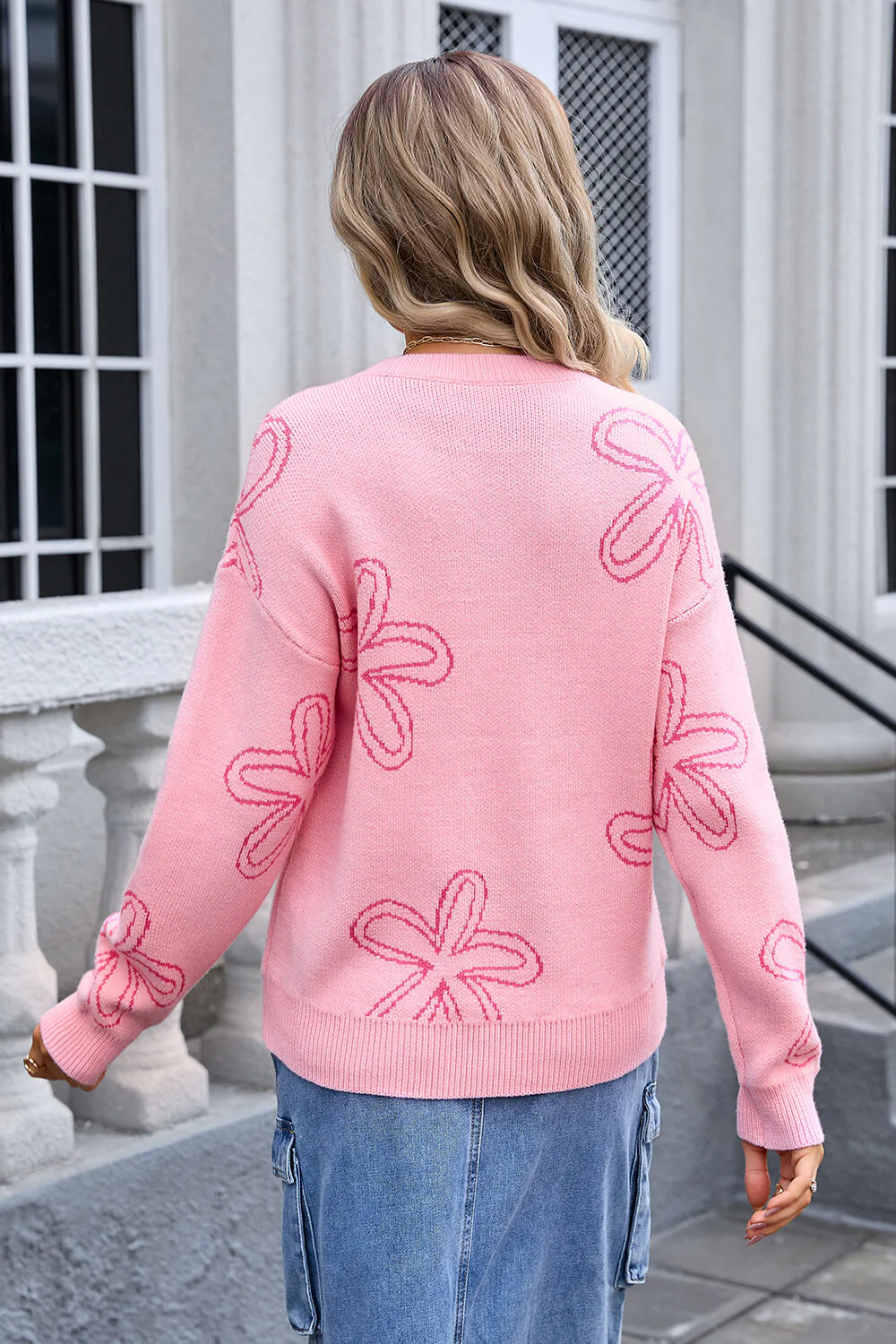 Daisy Days Knit Pullover Sweater - Pink - Image 6