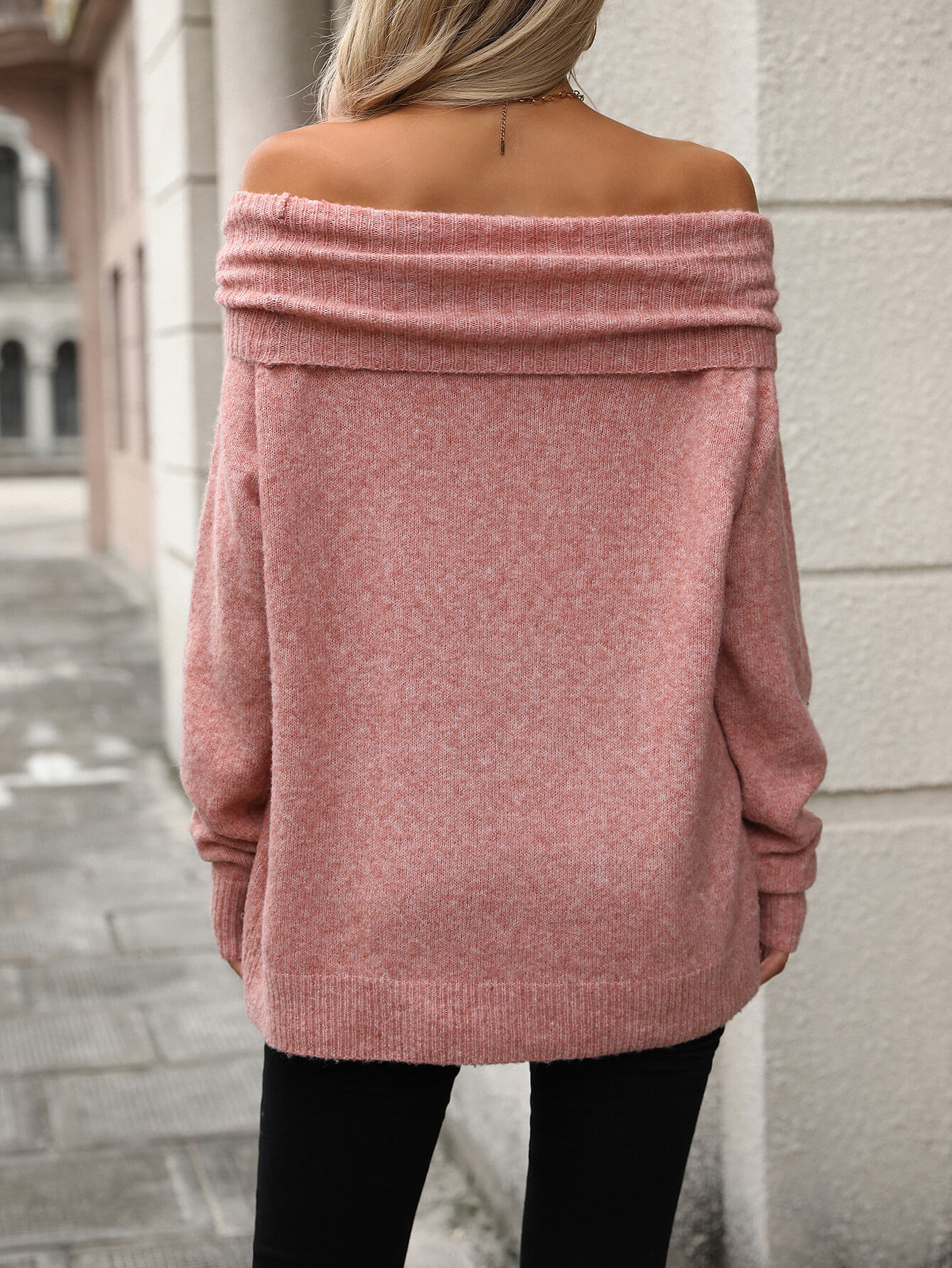 Denver Widen Turtleneck Knit Sweater - Pink - Image 3