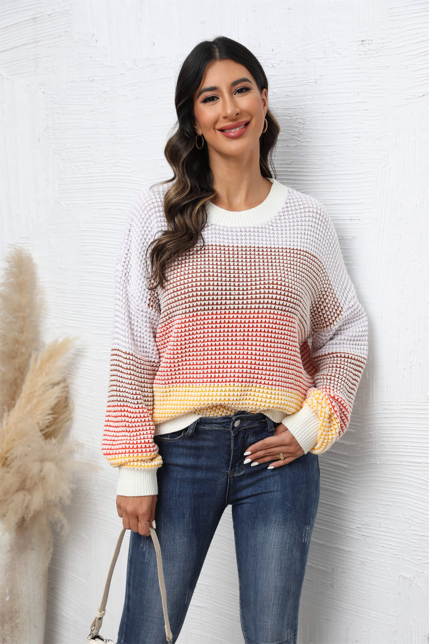 Dont Mind Me Striped Knit Sweater - Cream - Image 2
