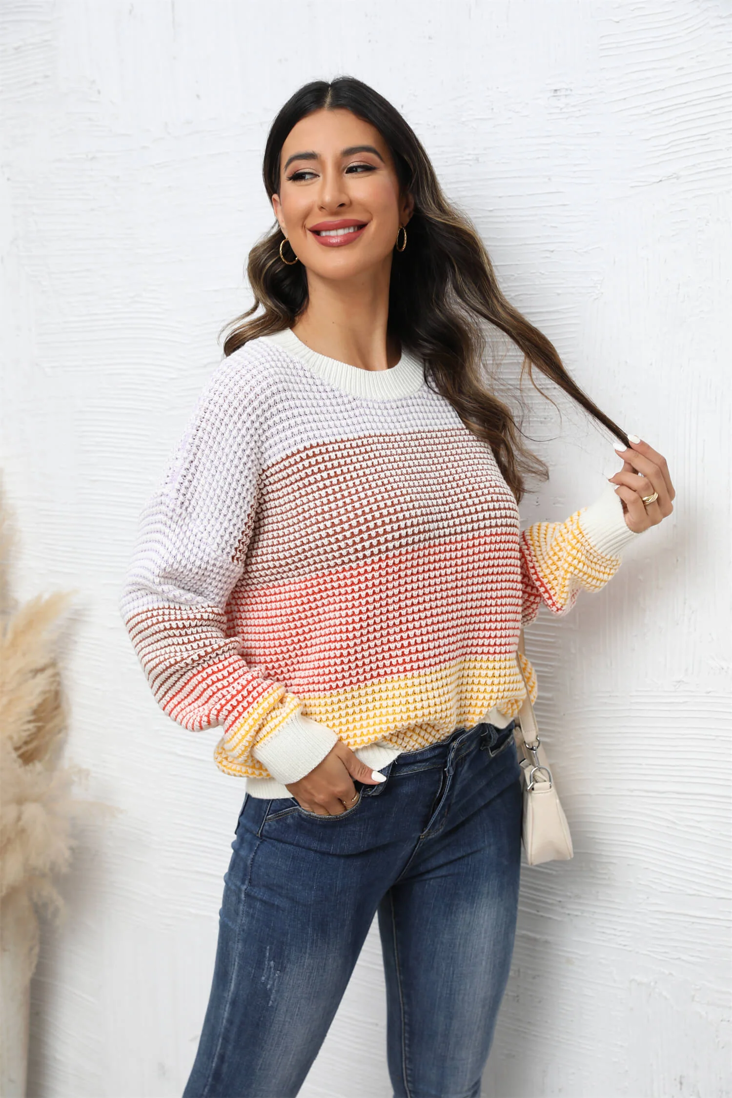 Dont Mind Me Striped Knit Sweater - Cream - Image 4