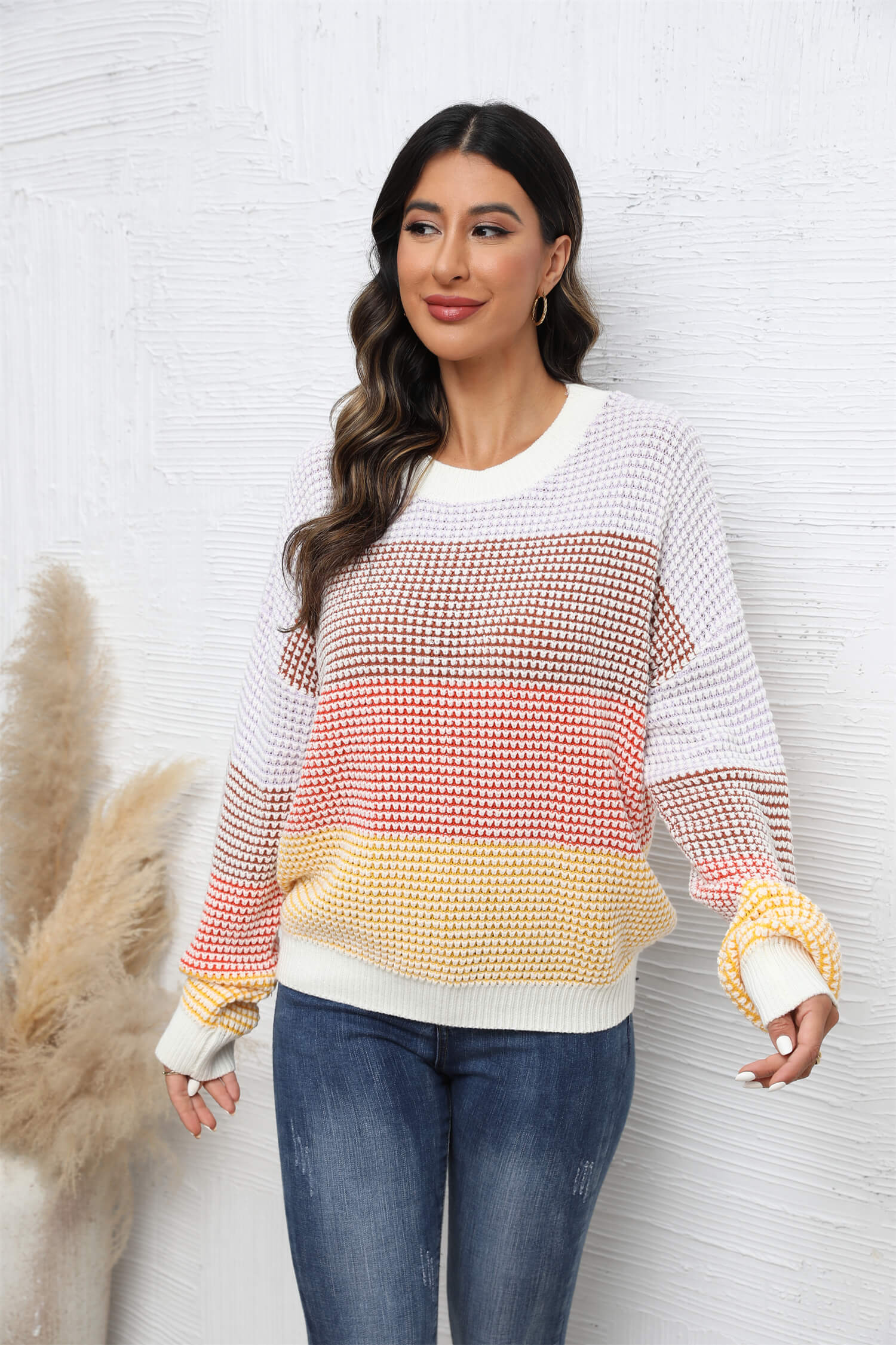Dont Mind Me Striped Knit Sweater - Cream - Image 5
