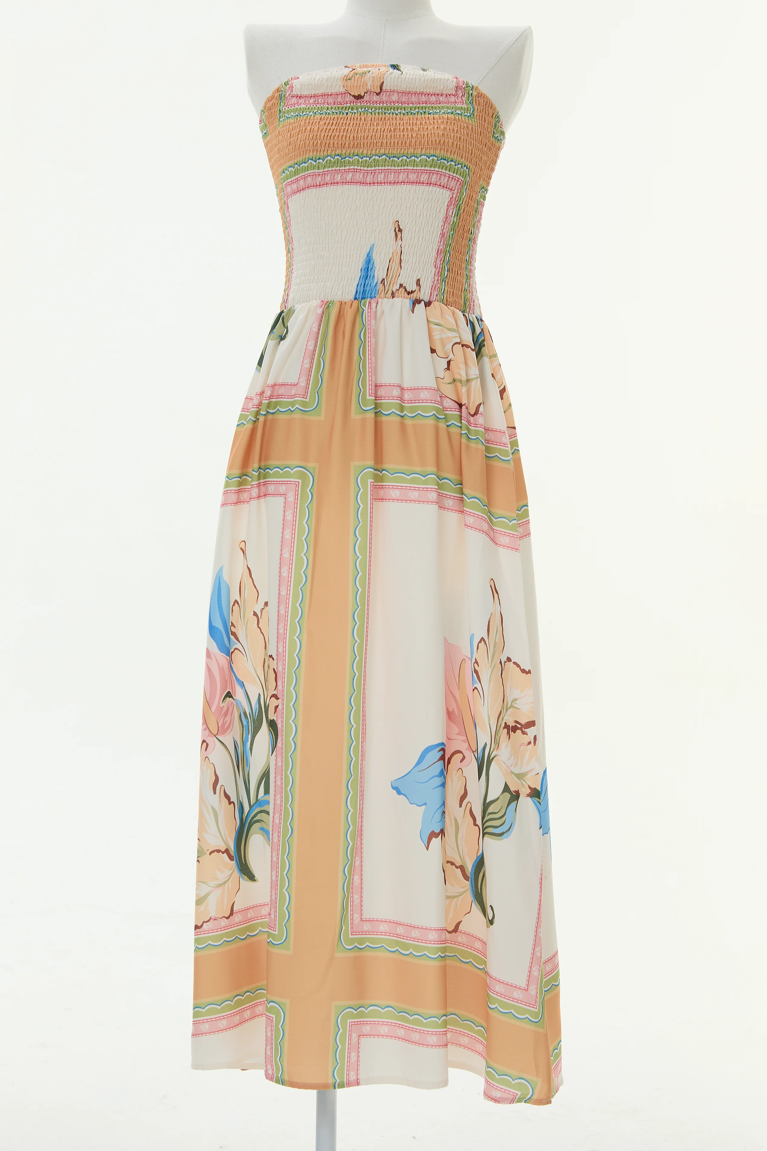 Drift Bloom Sleeveless Blend Linen Maxi Dress - Image 2