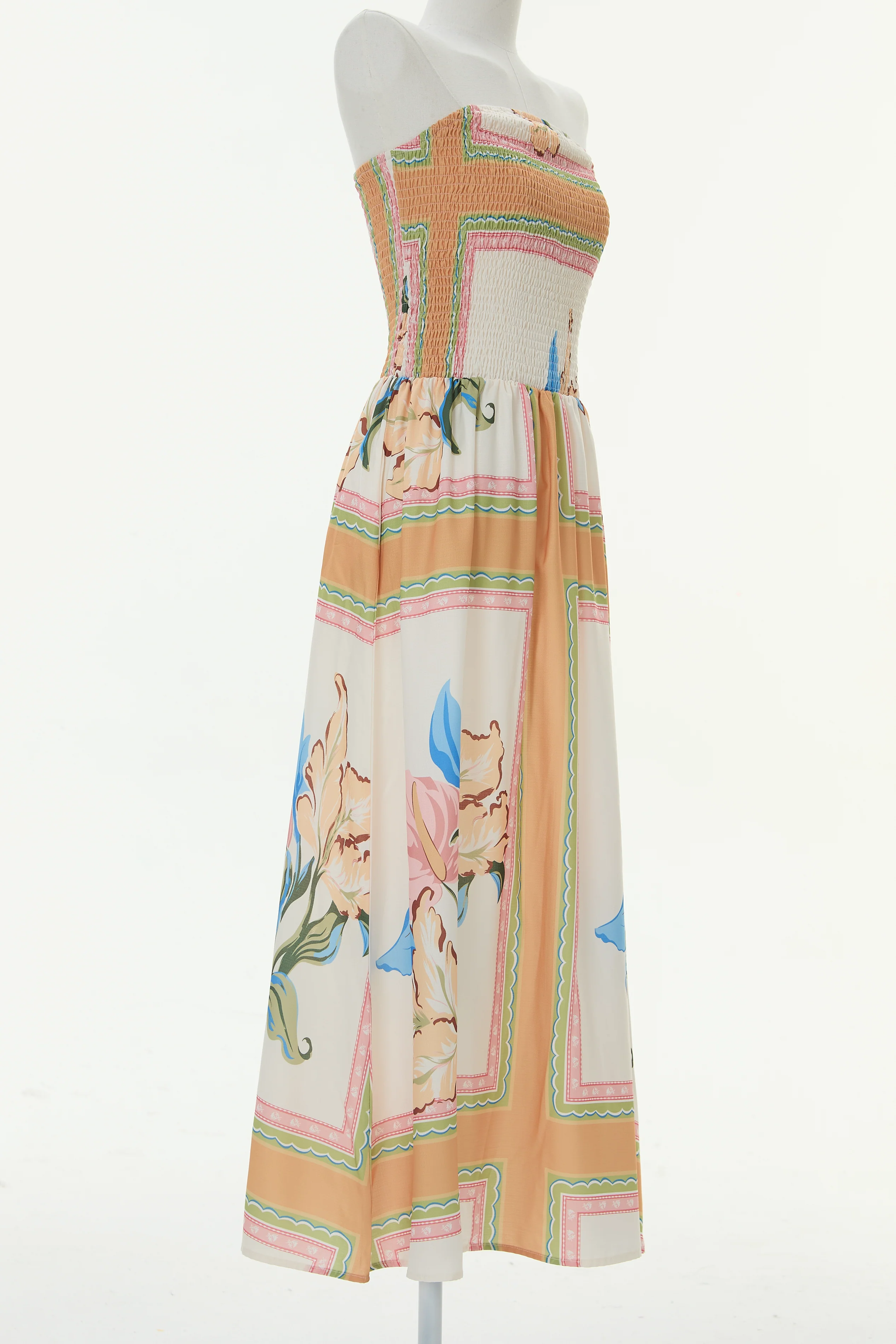Drift Bloom Sleeveless Blend Linen Maxi Dress - Image 3