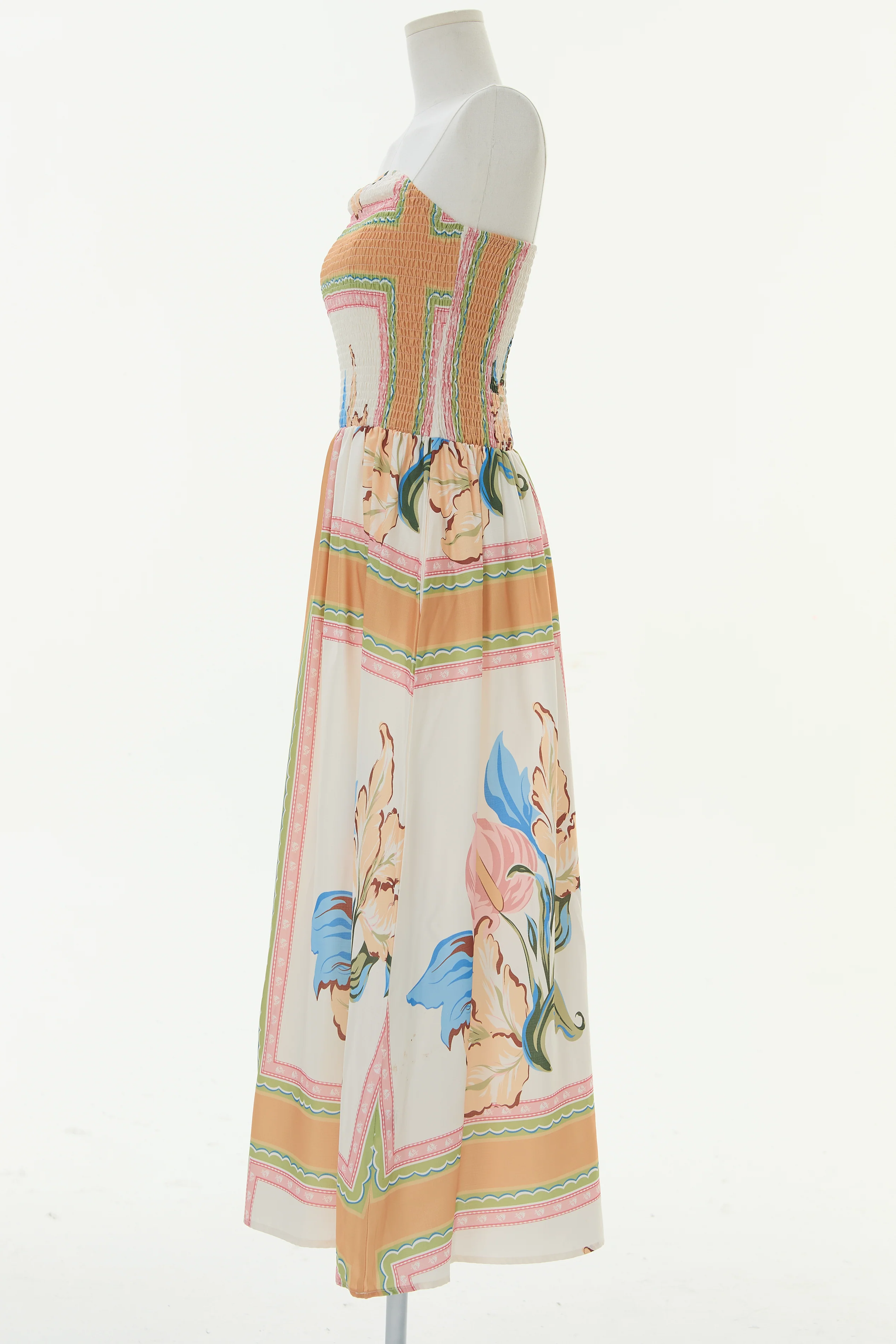 Drift Bloom Sleeveless Blend Linen Maxi Dress - Image 4