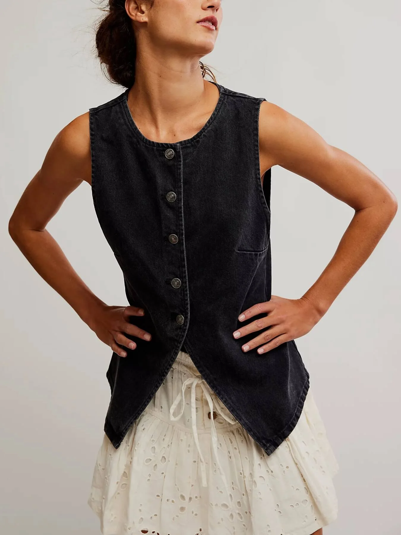 Emerson Button Down Denim Vest - Image 3