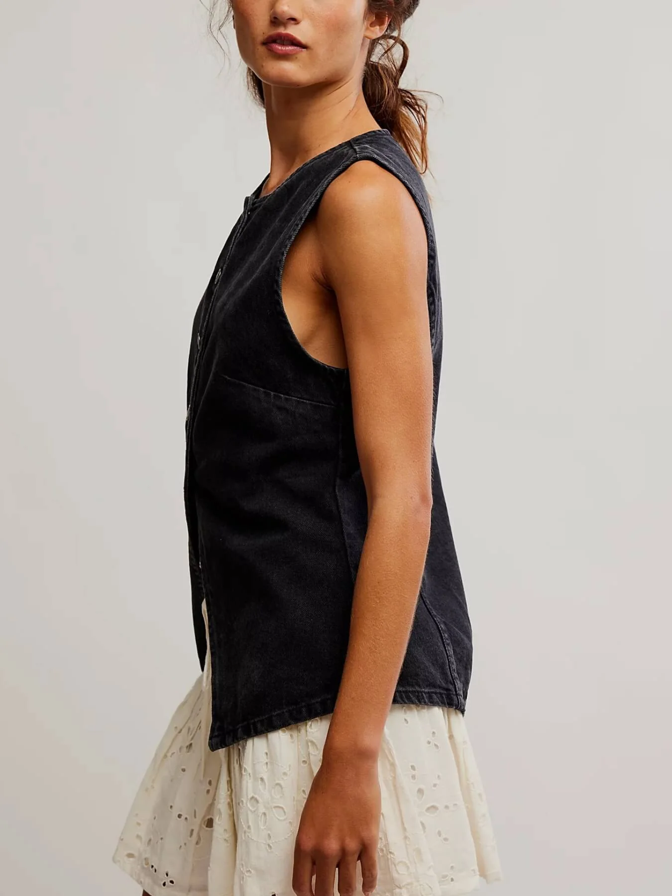 Emerson Button Down Denim Vest - Image 4