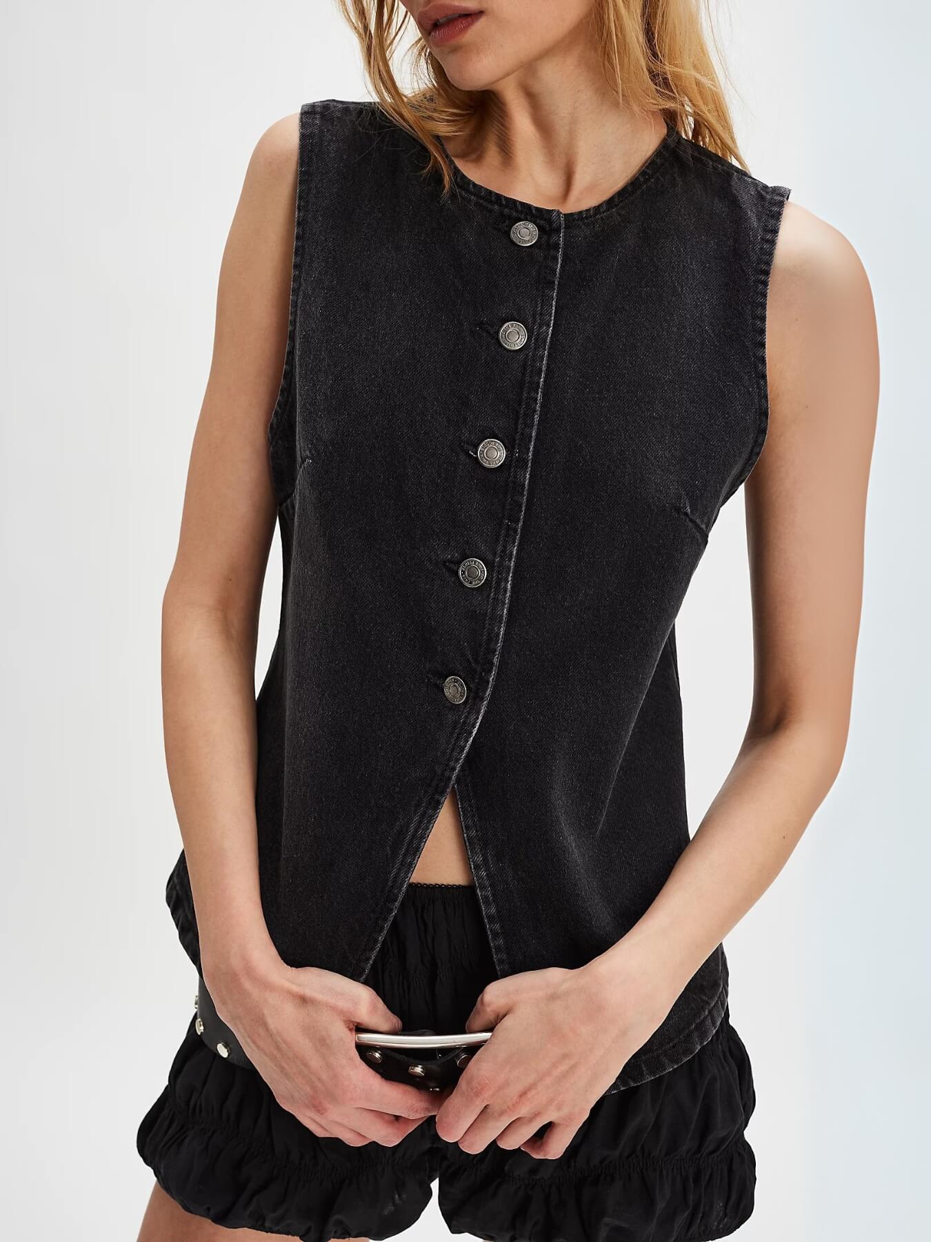 Emerson Button Down Denim Vest - Image 5