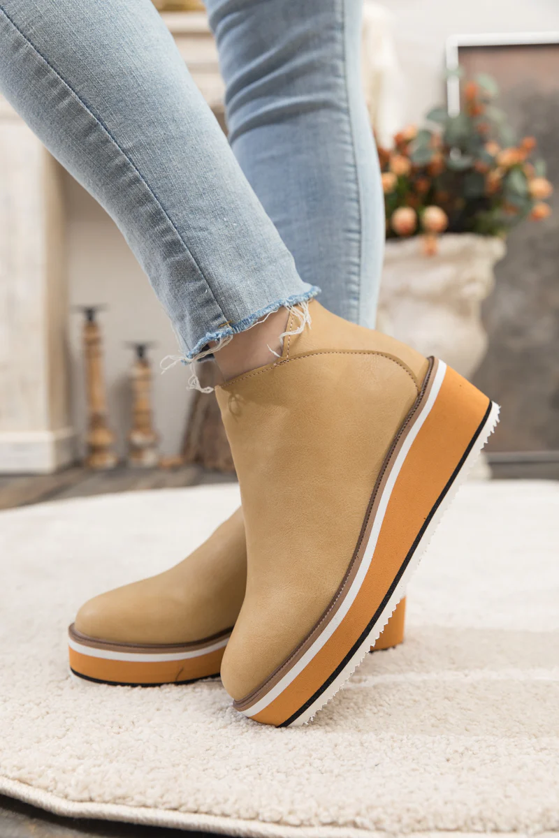 En Bloom | Eazy Platform Ankle Boots - Beige - Image 5