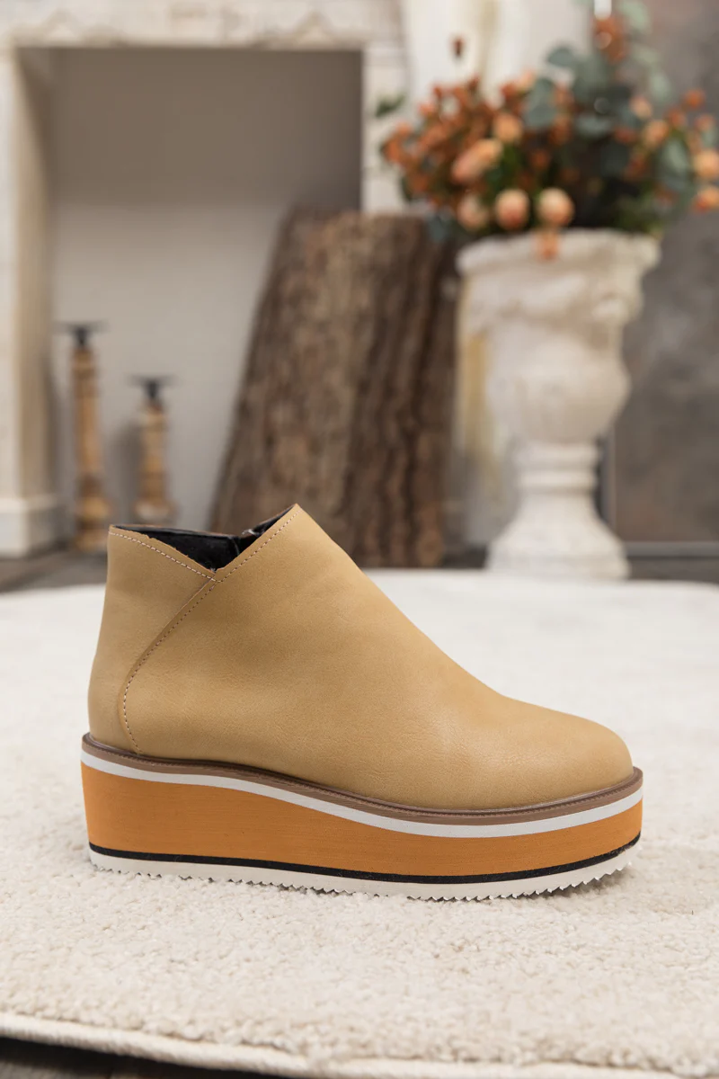 En Bloom | Eazy Platform Ankle Boots - Beige - Image 6