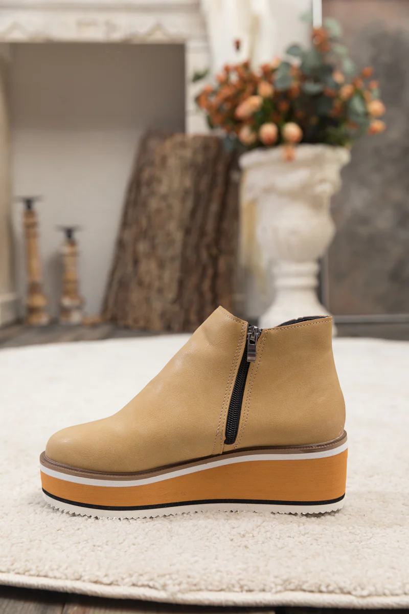 En Bloom | Eazy Platform Ankle Boots - Beige - Image 8